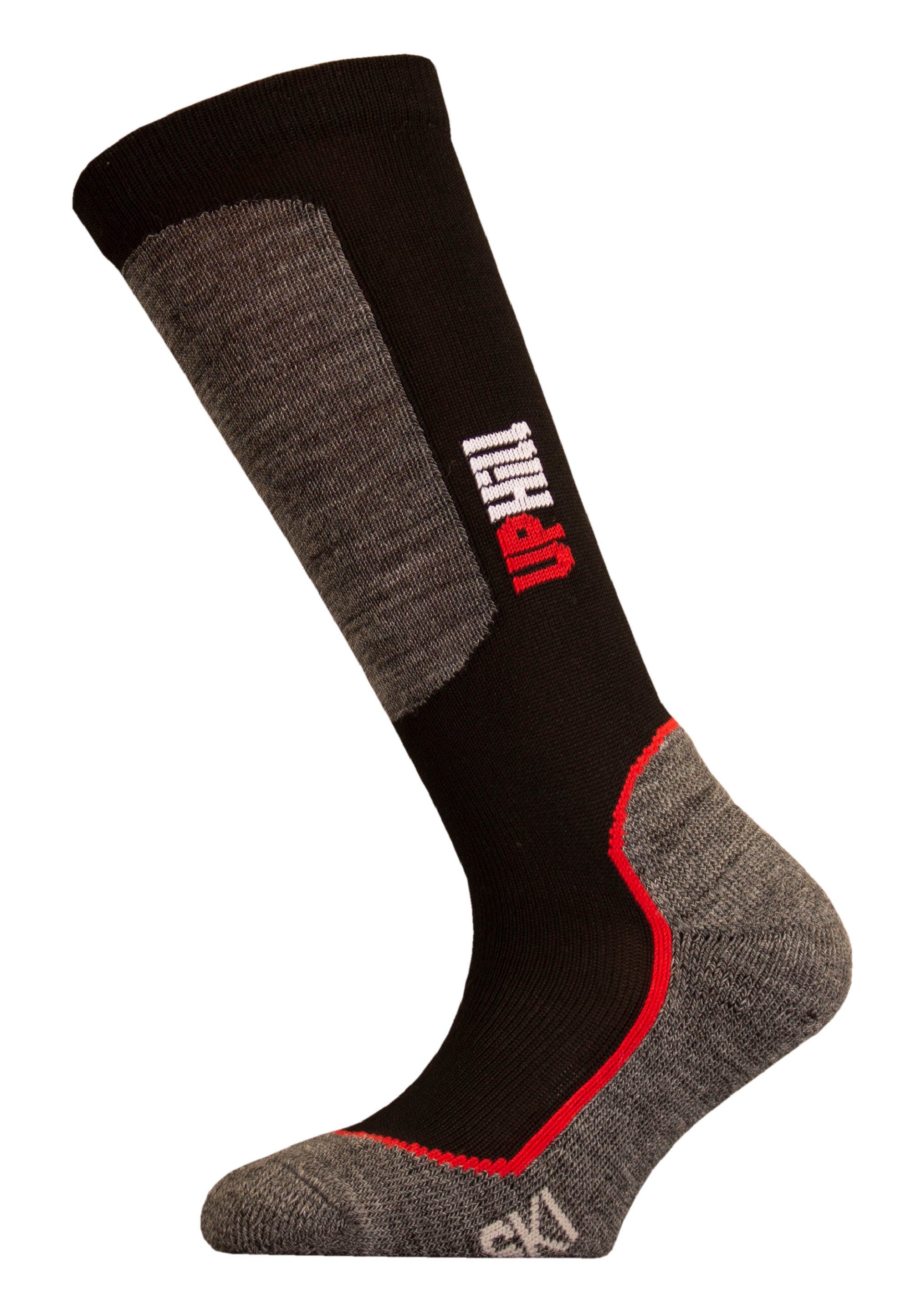 UphillSport Socken praktischer Quick Dry-Technologie schwarz-braun mit (1-Paar) JR HALLA