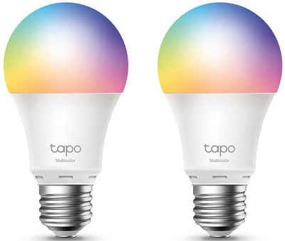 TP-Link Tapo LED-Leuchtmittel, E27, 2 St., Neutralweiß, smarte WLAN Glühbrine, mehrfarbig 2er Pack