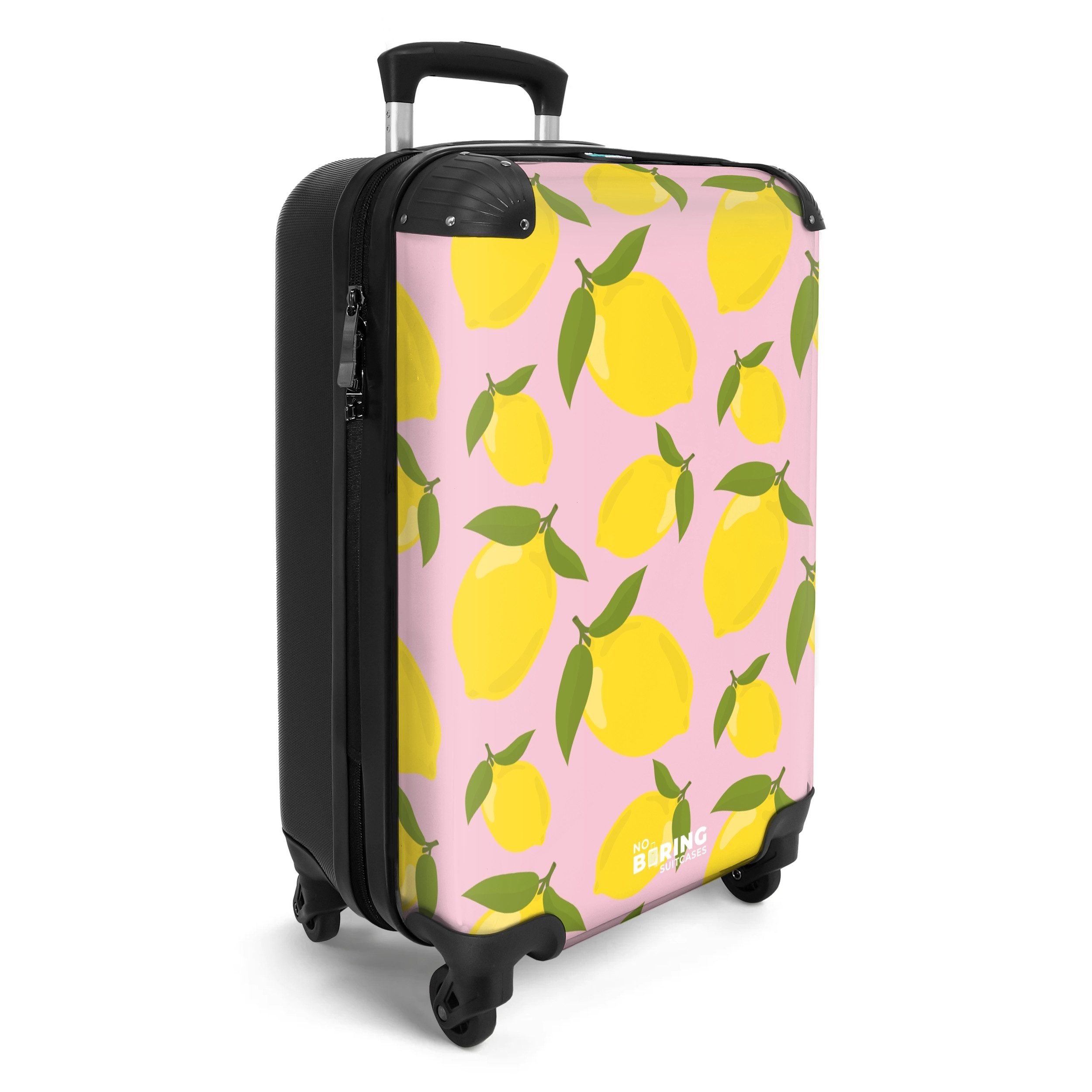 NoBoringSuitcases.com© Hartschalen-Trolley Pastellrosa mit Zitronen 55x35x2 günstig online kaufen