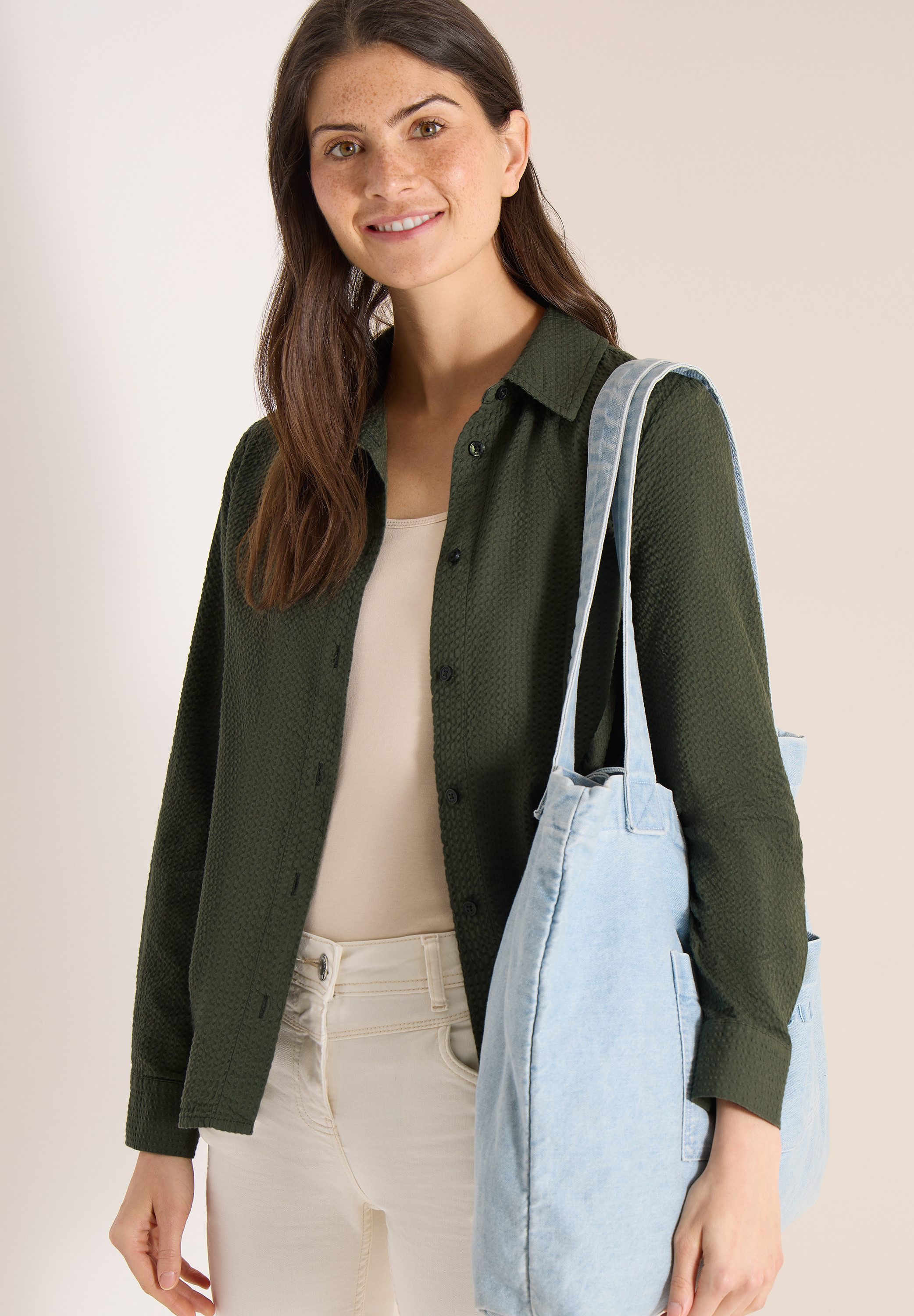 CECIL Hemdbluse in Blusen-Optik