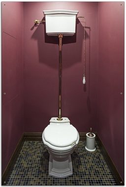 Wallario Sichtschutzzaunmatten Historische Toilette in königlichem Touch