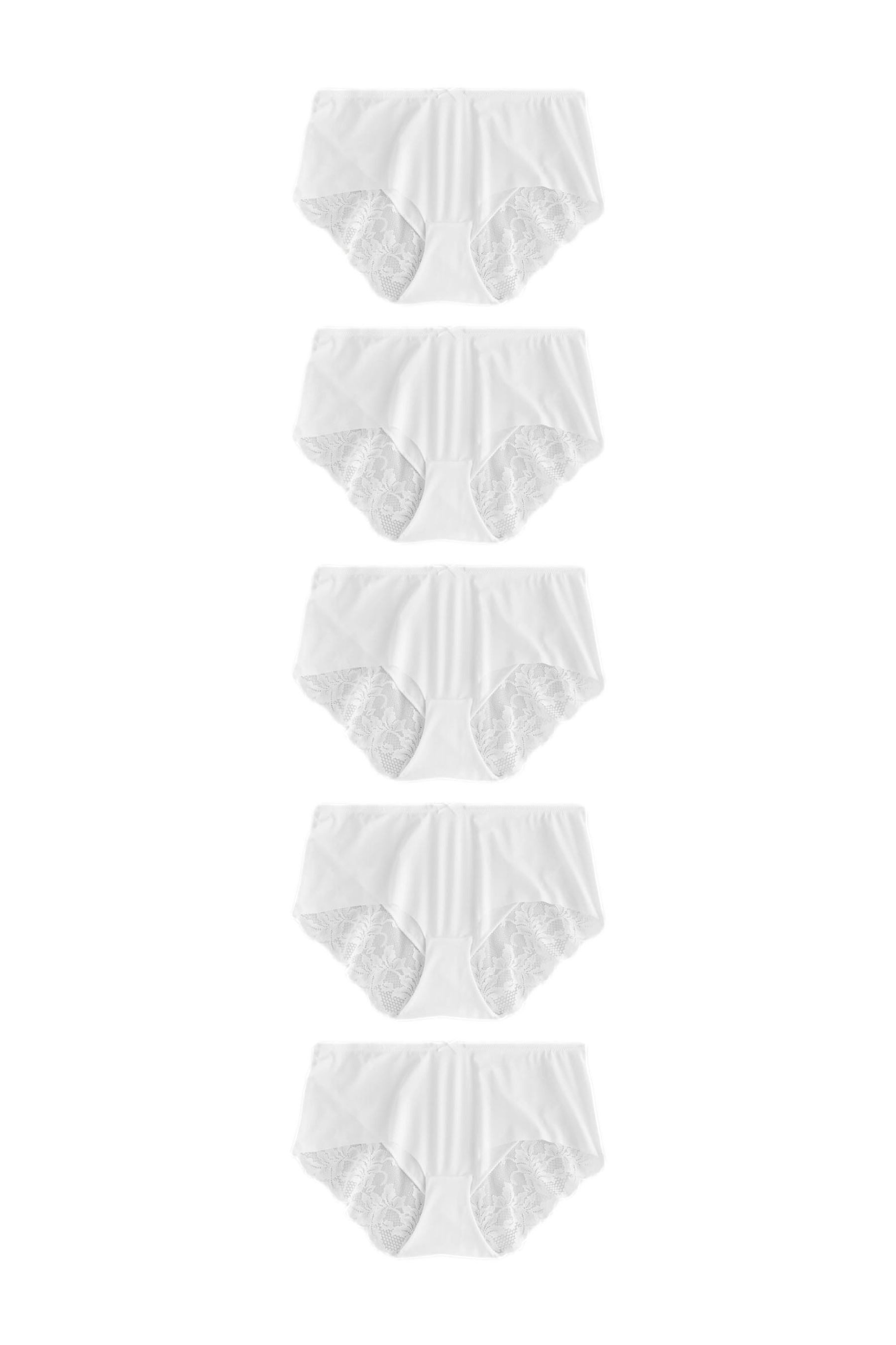 Next Slip Nahtlose Slips mit Spitzenrückseite, 5er-Pack (3-St)