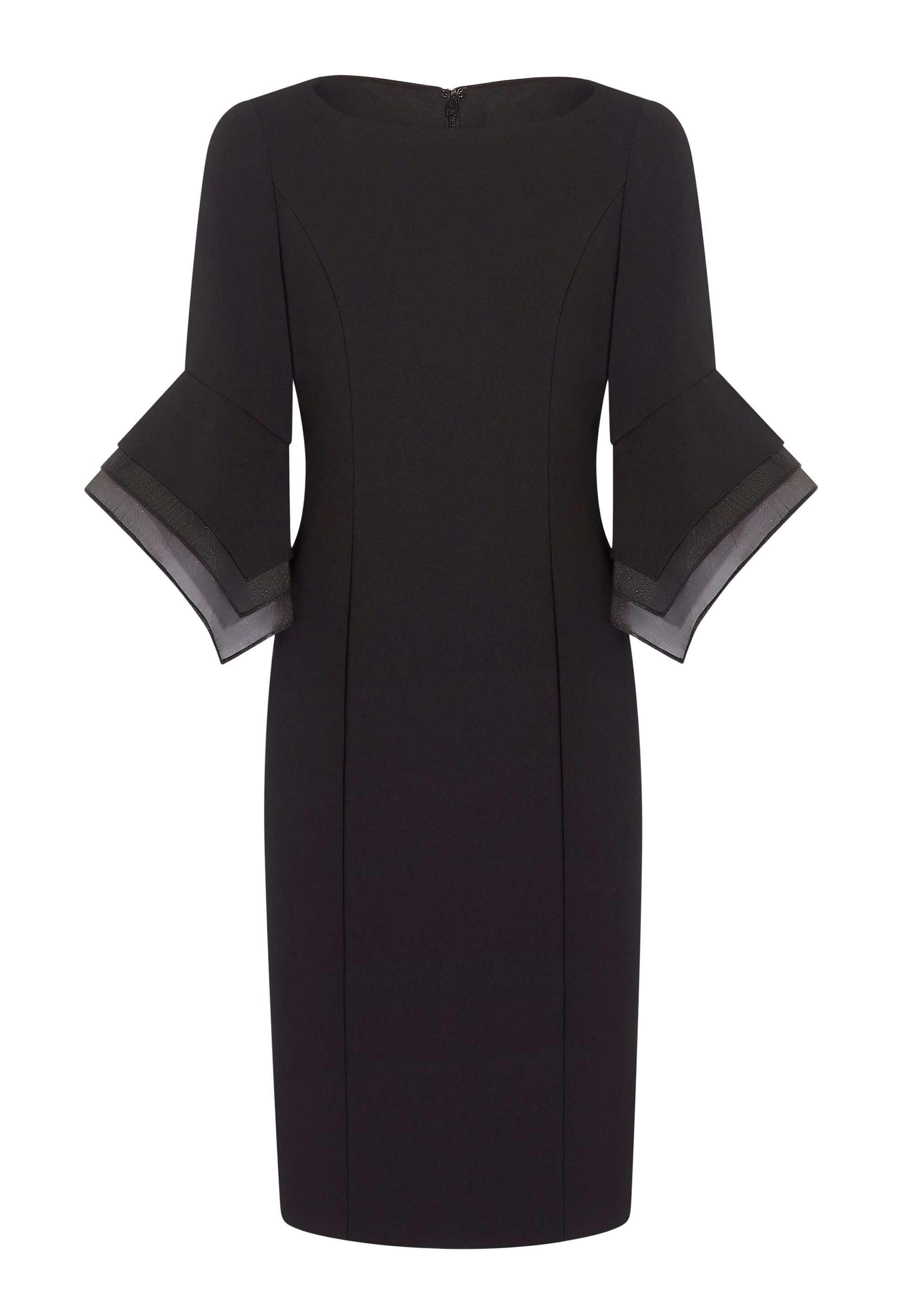 Adrianna Papell Cocktailkleid Knit Crepe Tiered Sleeve Dress Tailliert, fig günstig online kaufen