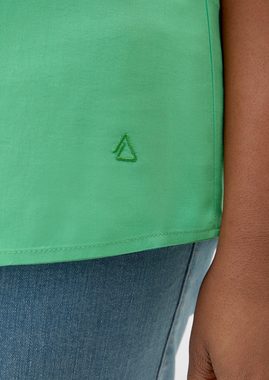 TRIANGLE Kurzarmbluse Blusenshirt mit Spitzendetail Spitze, Stickerei