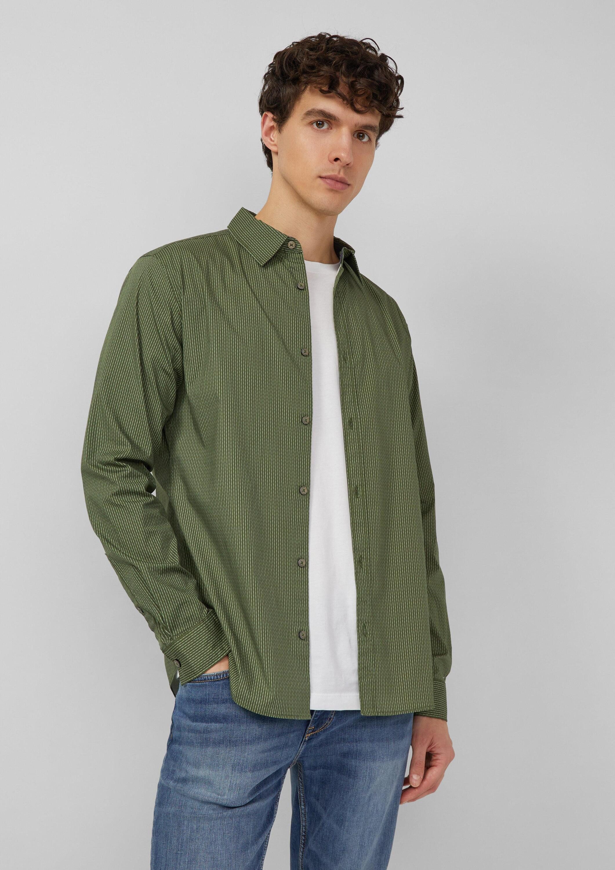 s.Oliver Langarmhemd Hemd Slim Fit: Gemustertes Hemd mit Kentkragen günstig online kaufen