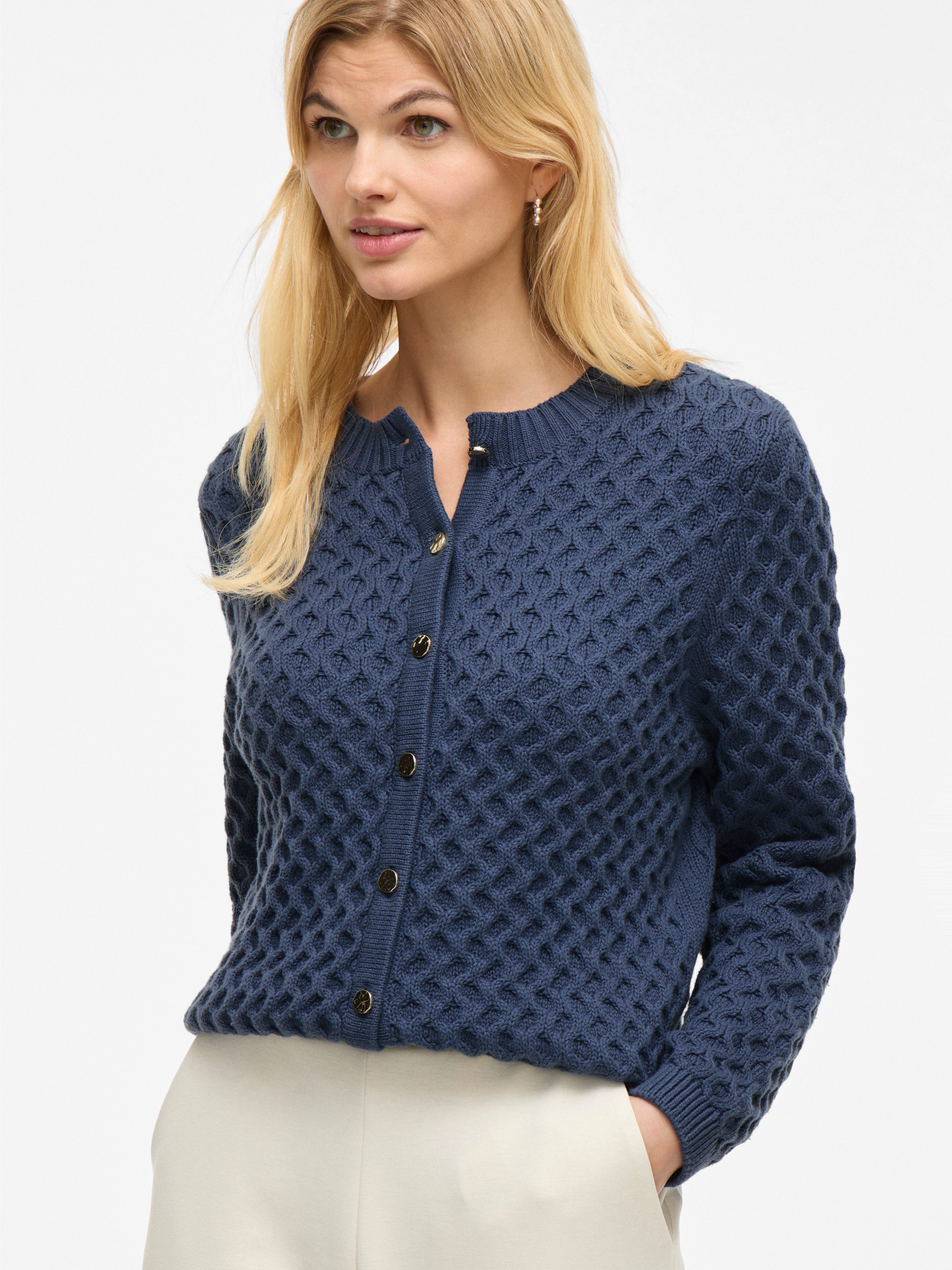 Vila Strickjacke VIKALI L/S O-NECK KNIT BUTTON CARDIGAN günstig online kaufen