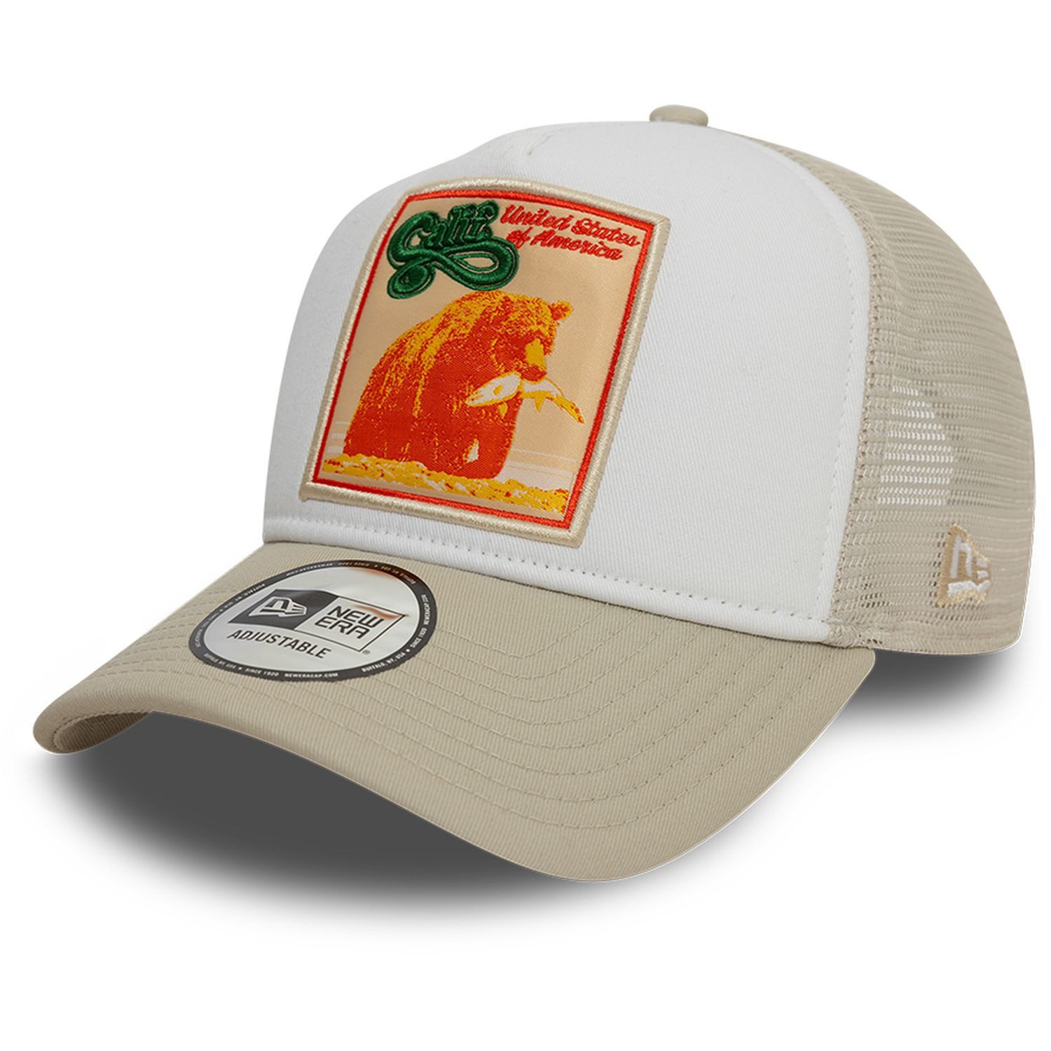 New Era Trucker Cap AFrame Trucker CALIFORNIA PATCH