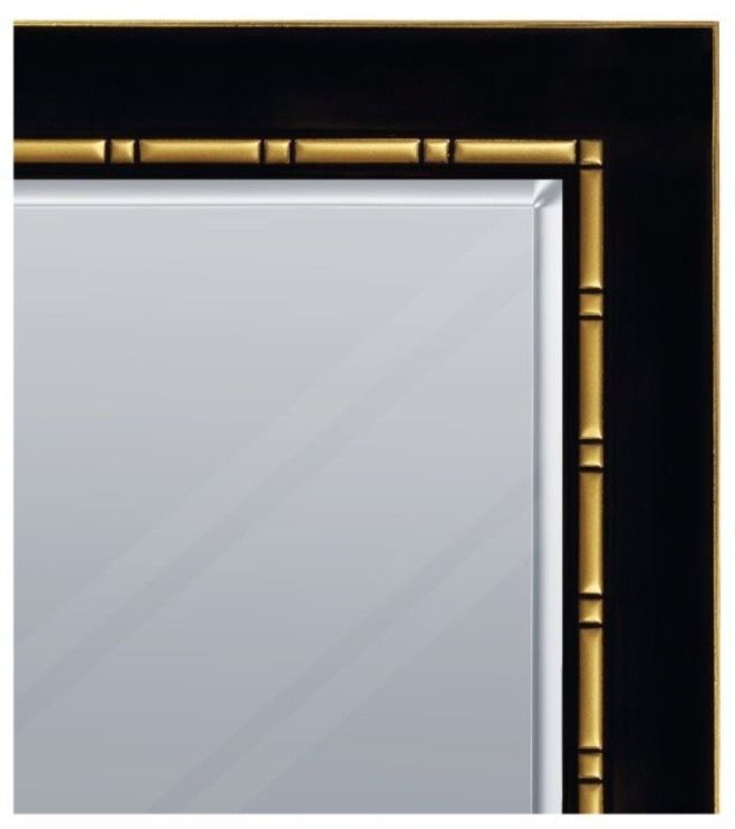 / Casa Padrino H. - 81 Gold Kollektion Schwarz Luxus Wandspiegel x 106 Wandspiegel cm Luxus