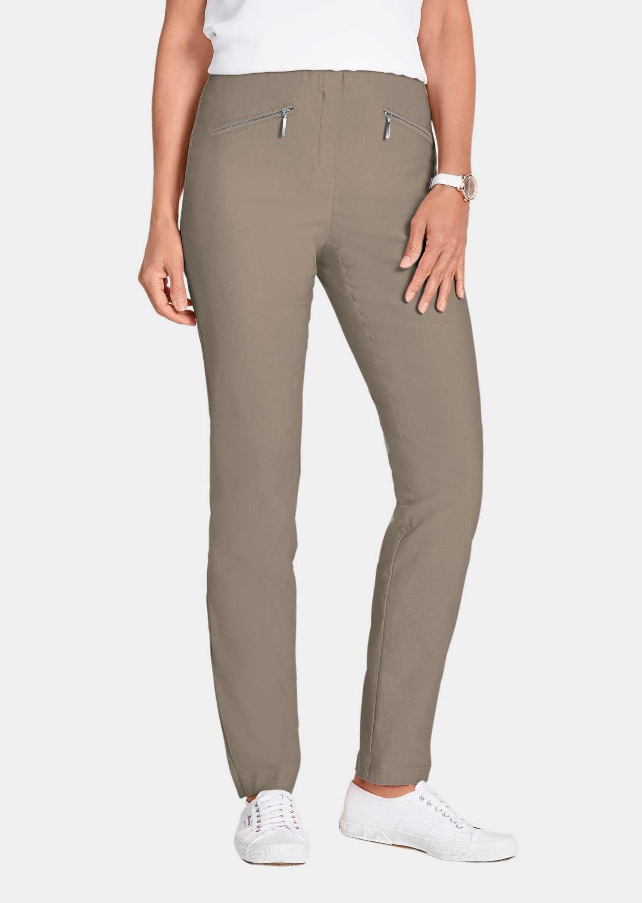 GOLDNER Stoffhose Kurzgröße: taupe