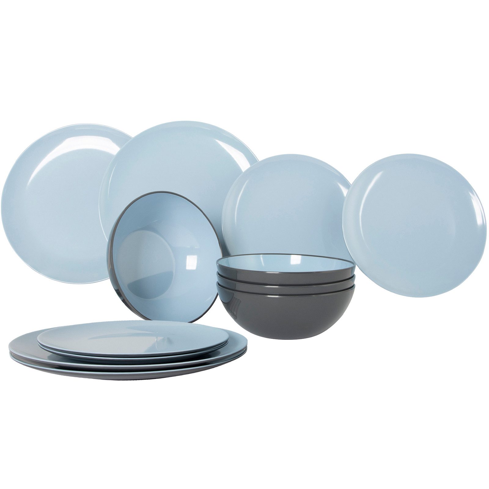 Geschirr-Set Melamin Geschirr Set Vivid Line 12tlg Camping