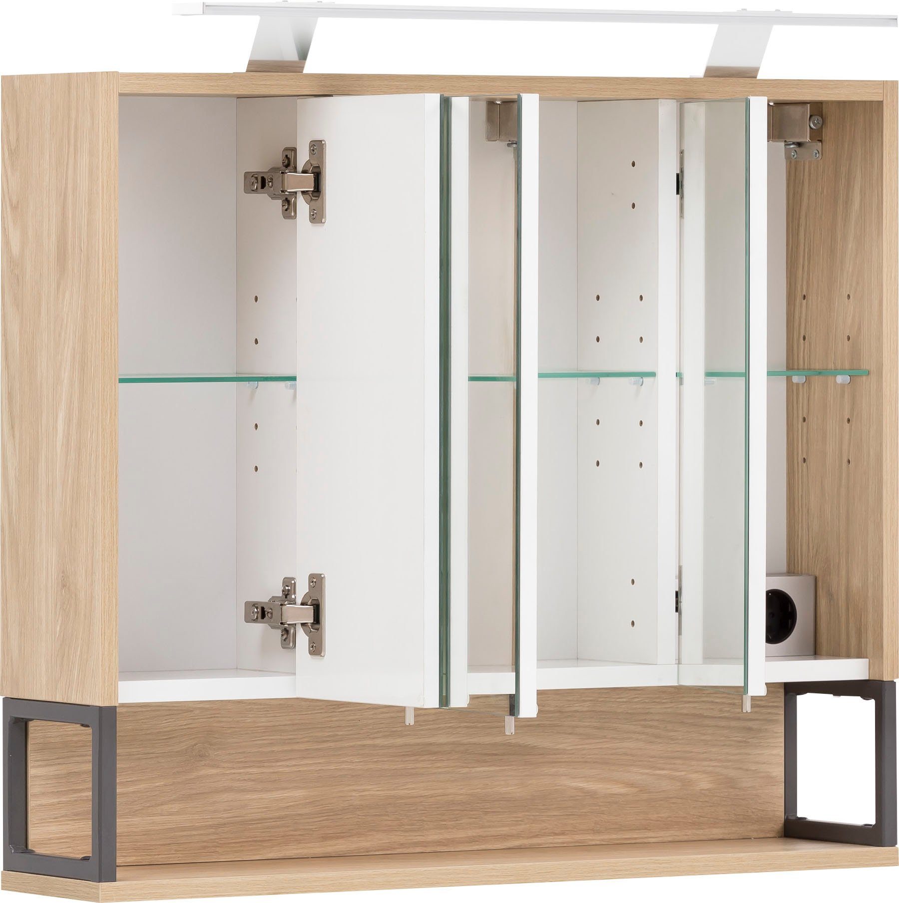 Schildmeyer Spiegelschrank Limone, Spiegelschrank, Made in Germany, B: 70 cm Solide Verarbeitung - Dieses Produkt ist in Deutschland gefertigt