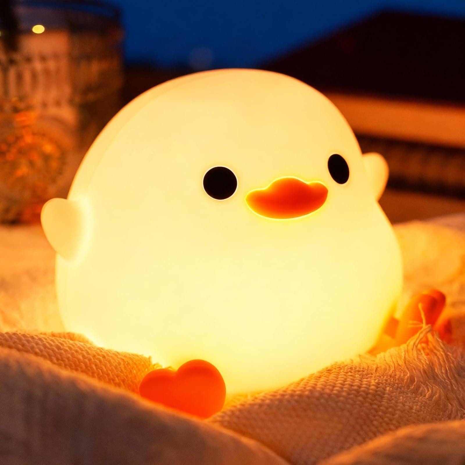 FELIXLEO LED Dekolicht DoDo Enten Nachtlicht, Silikon Nachtlicht für Kinder mit einstellbarer