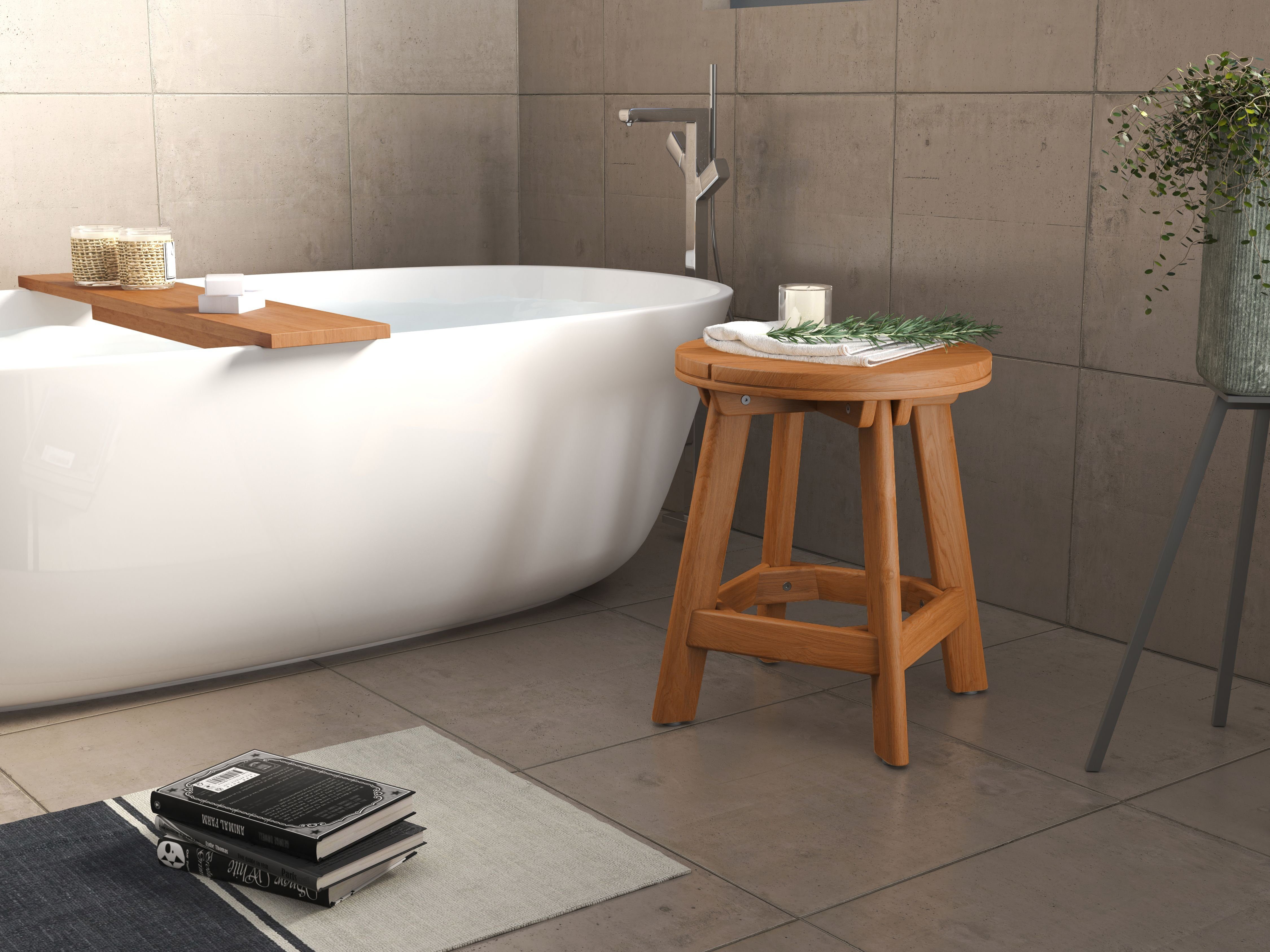 SPA Badhocker rund LIVING, & cm, 48 46 Destiny x Teak 46 x