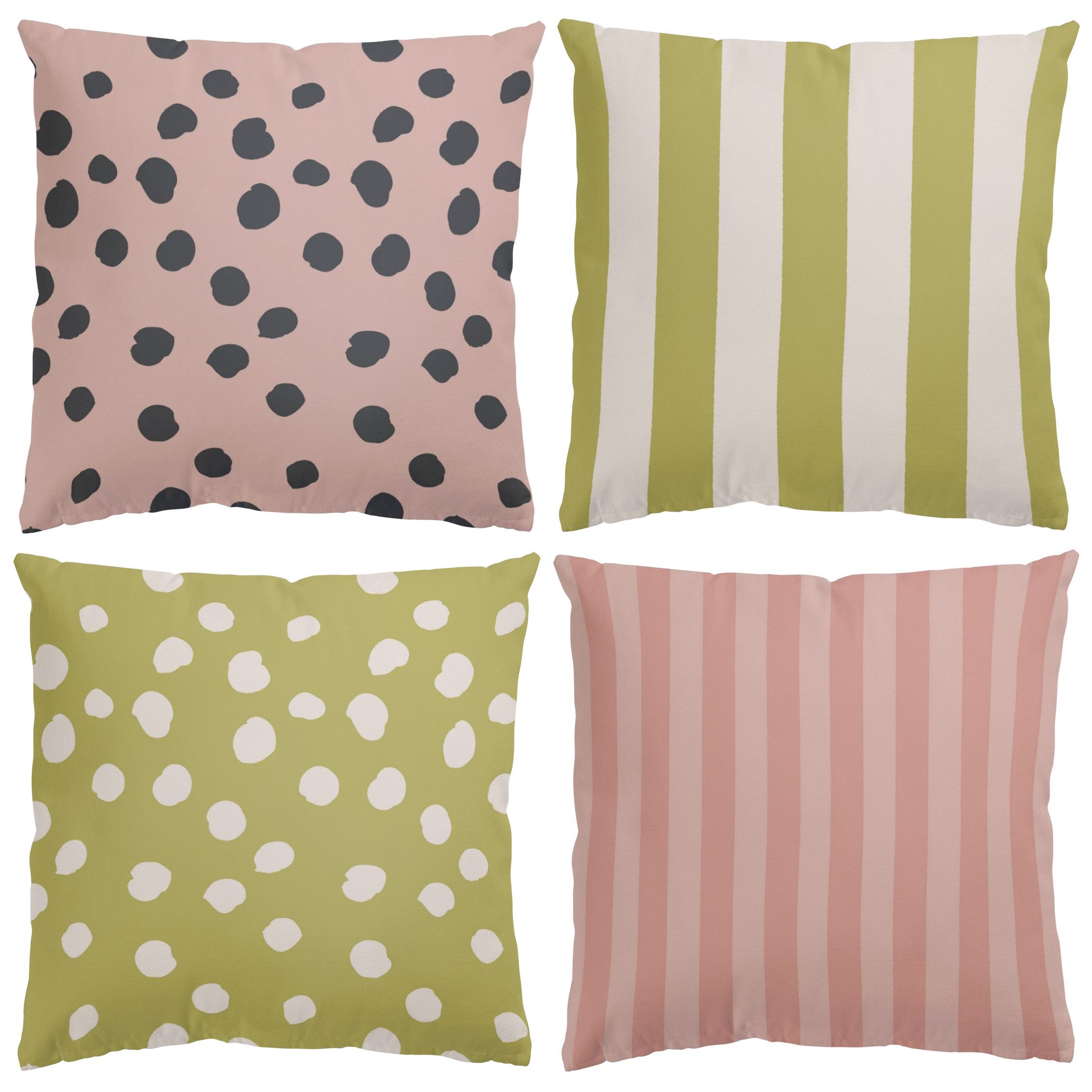 Bilderdepot24 Dekokissen 4-teilig draußen Kissenhülle/ Garten/ Outdoorkissen Kissenhülle bunt M, Bezug mit / ohne Füllung Zierkissen Outdoor Sofa Bett