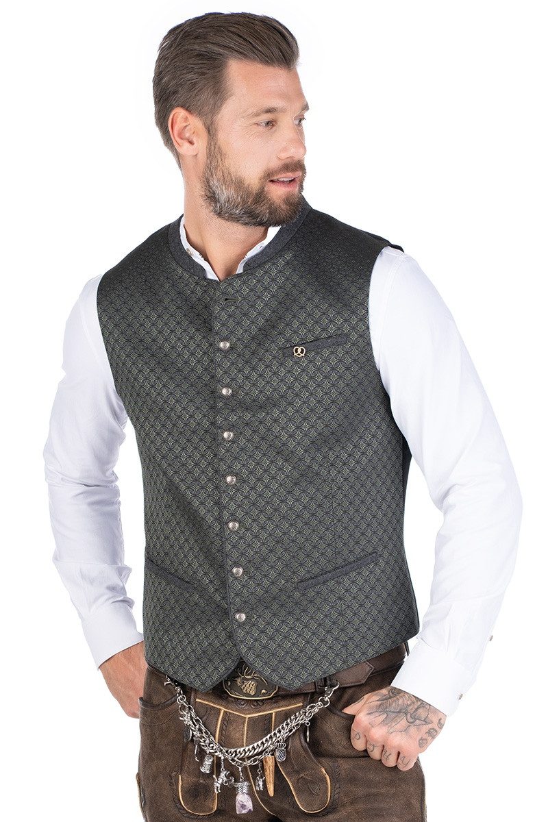 Spieth & Wensky Trachtenweste Trachtenweste - HENRY - dunkelgrün