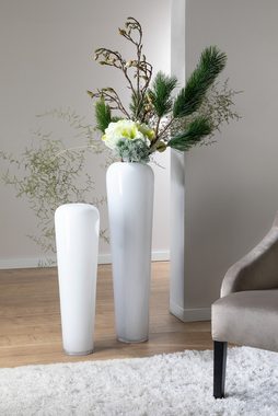 Fink Bodenvase TUTZI (1 St), Höhe ca. 70 cm x Ø 21 cm, Vase aus Opalglas, mundgeblasen, Dekovase