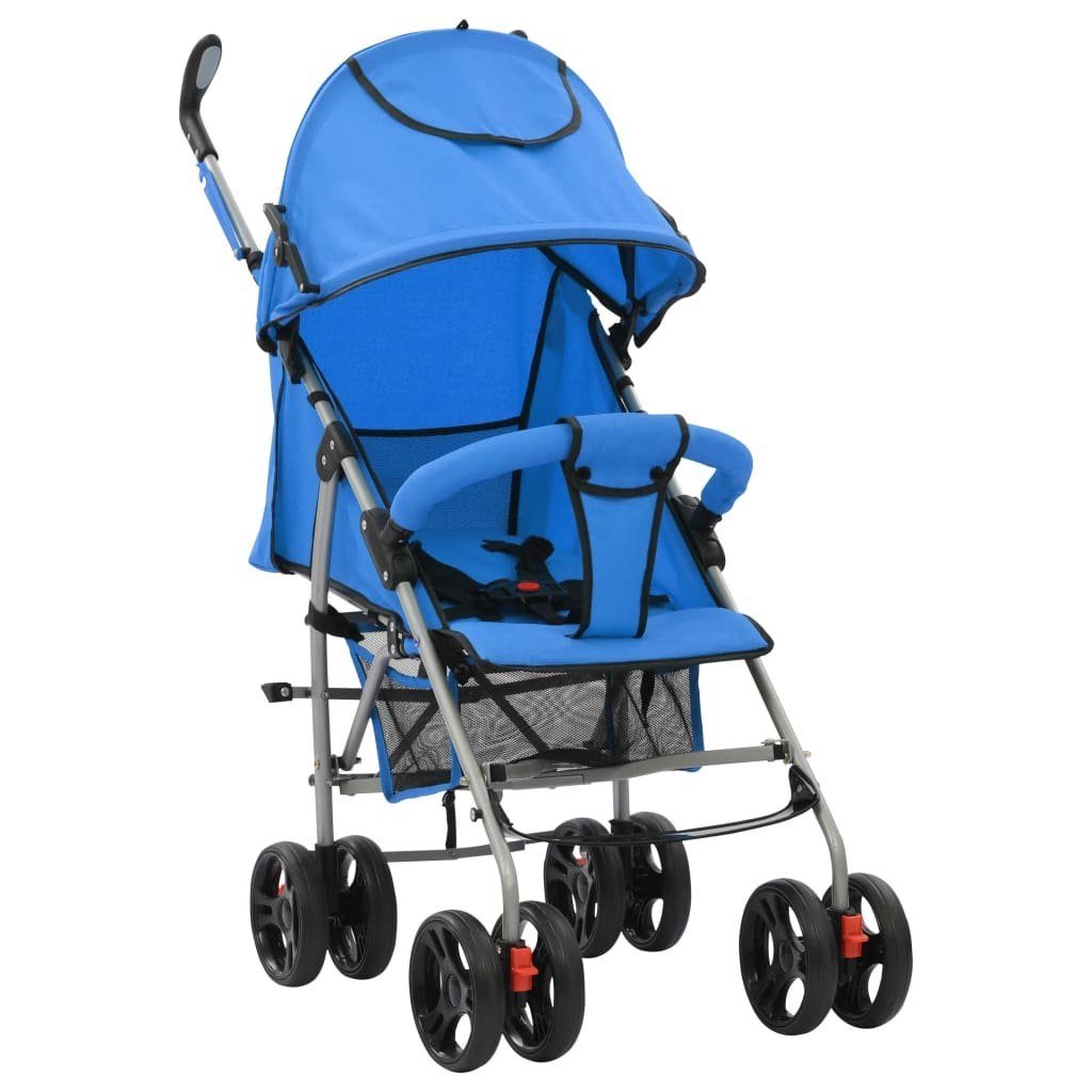 vidaXL Kinder-Buggy »2-in-1 Kinderwagen Buggy Klappbar Blau Stahl« online  kaufen | OTTO
