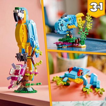 LEGO® Konstruktionsspielsteine Exotischer Papagei (31136), LEGO® Creator 3in1, (253 St)