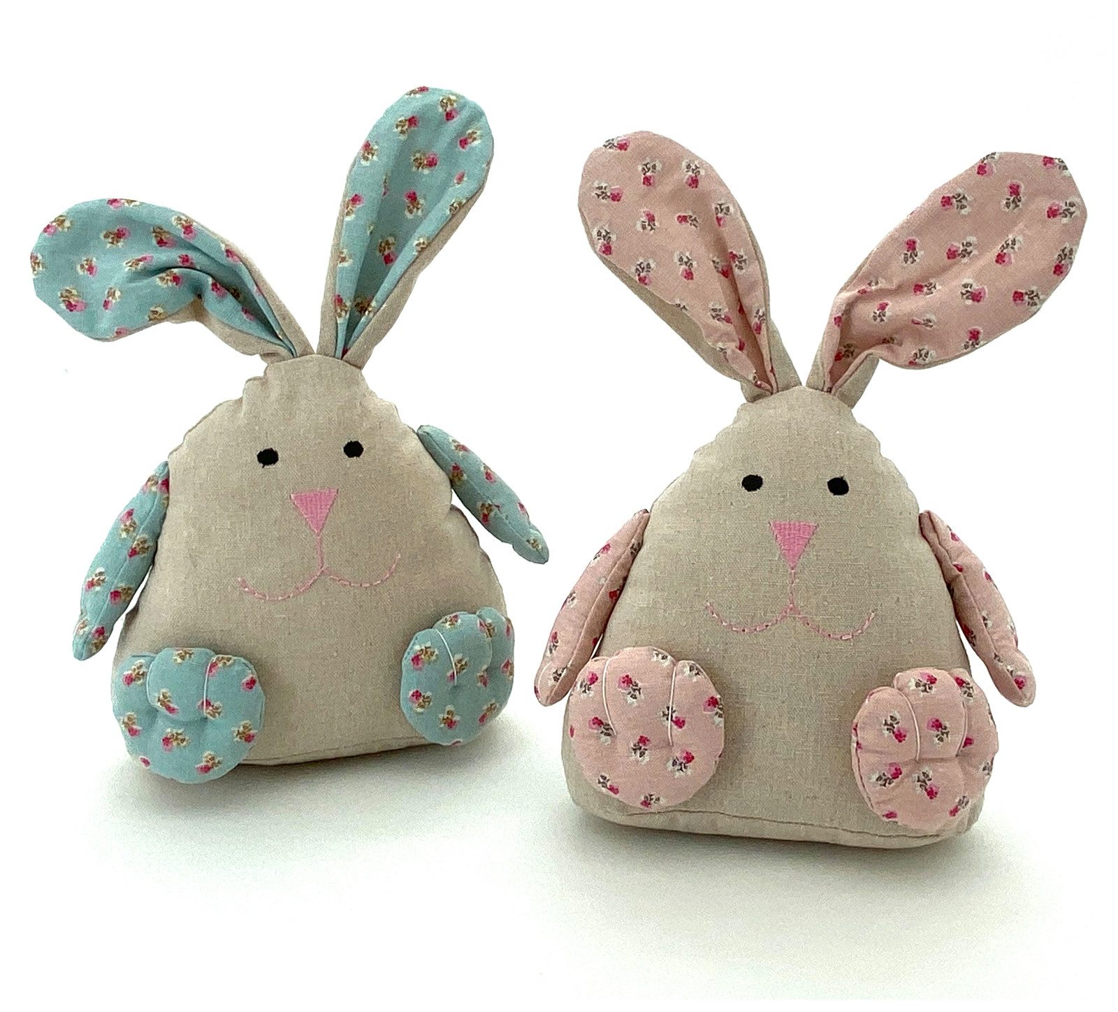 heimtexland Türstopper Osterhase Deko Figur Leinen-Optik Ostern (Typ740, 1 St., 1), Hasenfigur mit Sandfüllung I Landhaus Stil I biegsame Ohren