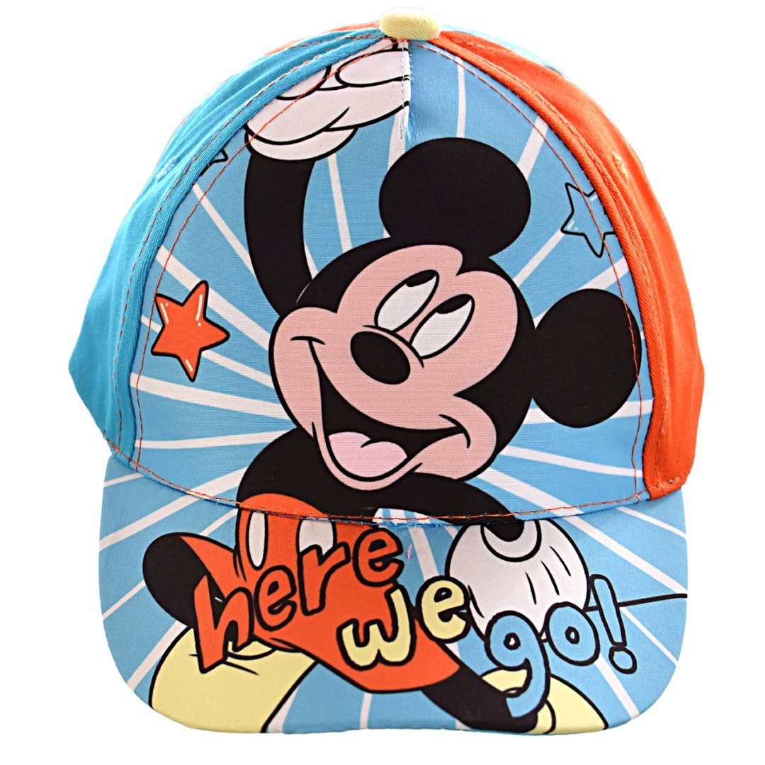 aus 52 Cap Baseball Größe Mickey Disney oder Hellblau-Orange Baumwolle in Mickey 54 Mouse Mouse