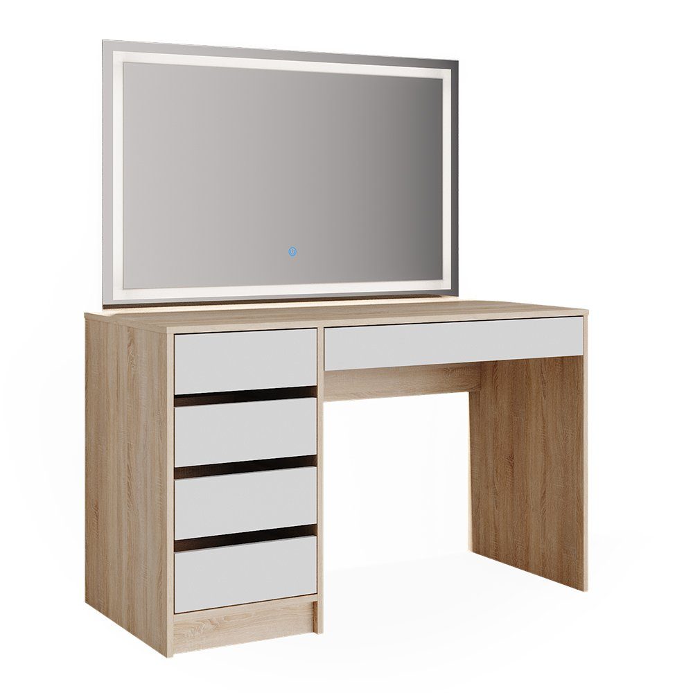 Vicco Schminktisch Sherry, Sonoma/Weiß, 120 cm günstig online kaufen