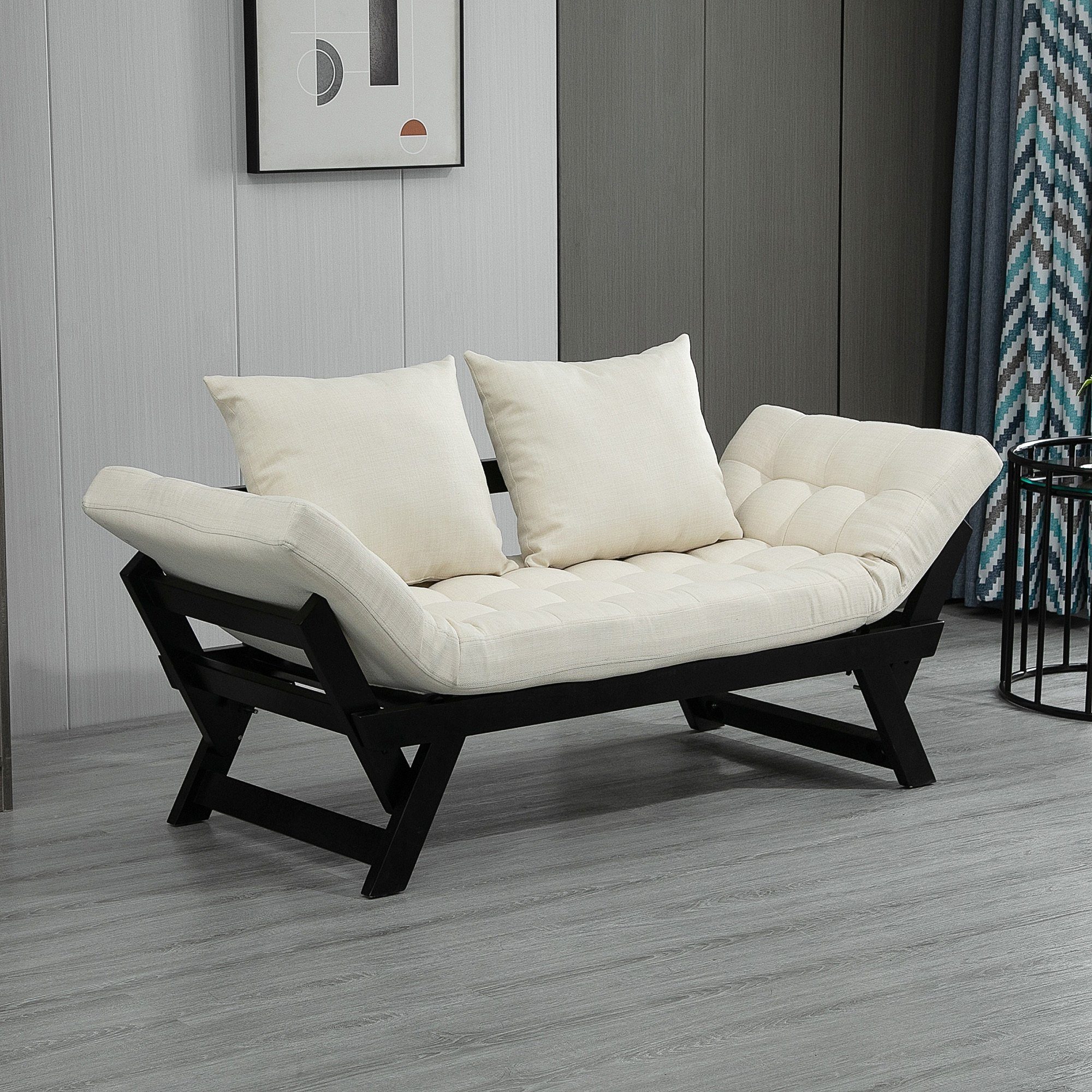 HOMCOM Schlafsofa Klappsofa als 2-Sitzer