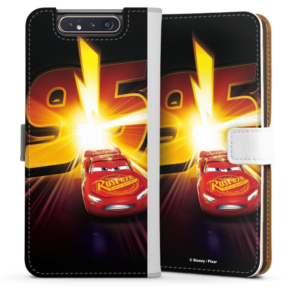 DeinDesign Handyhülle Offizielles Lizenzprodukt Cars Lightning Mcqueen 95 Cars3 Lightning 95, Samsung Galaxy A80 Hülle Handy Flip Case Wallet Cover