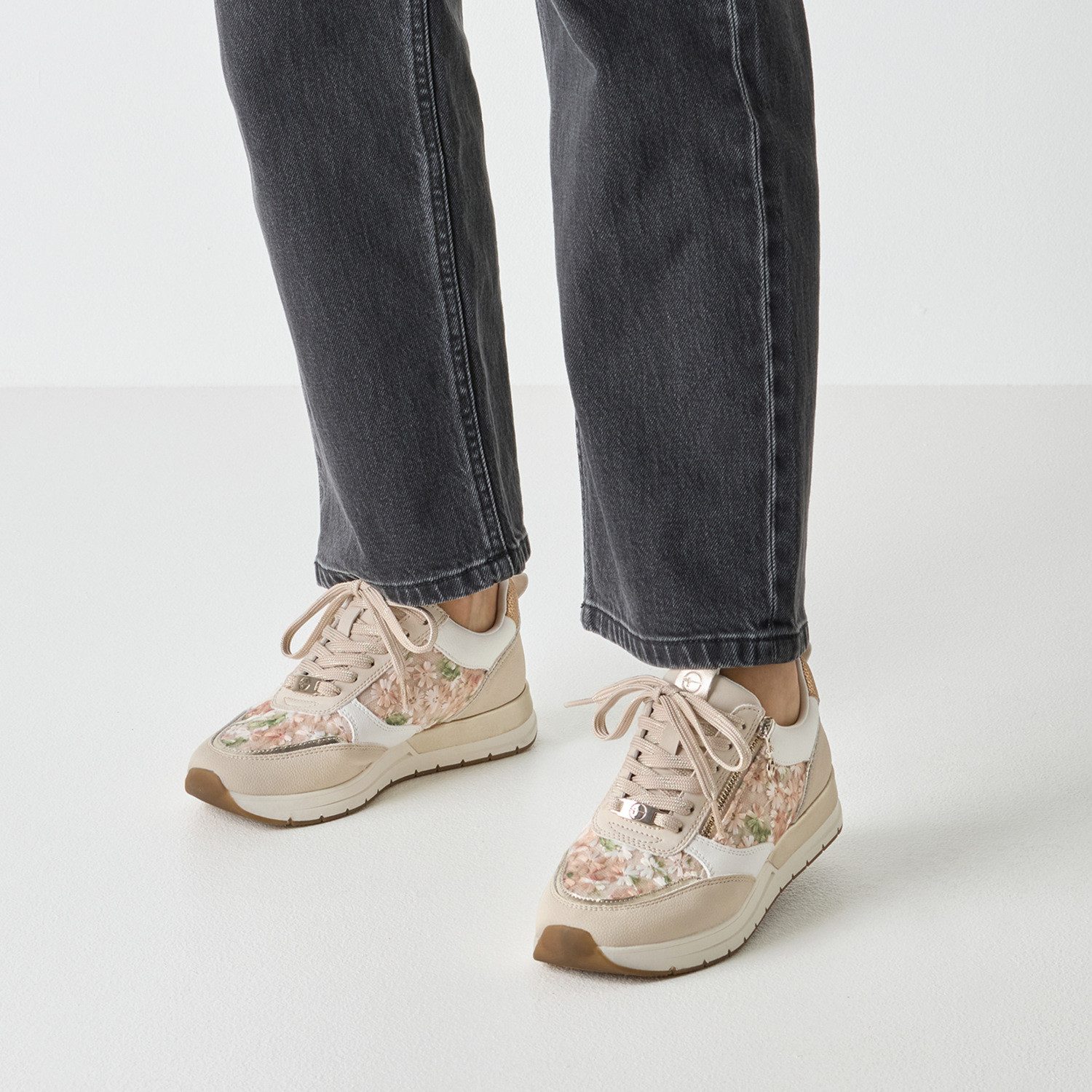 Tamaris Plateausneaker, Freizeitschuh, Schnürschuh, Halbschuh mit Reißverschluss außen