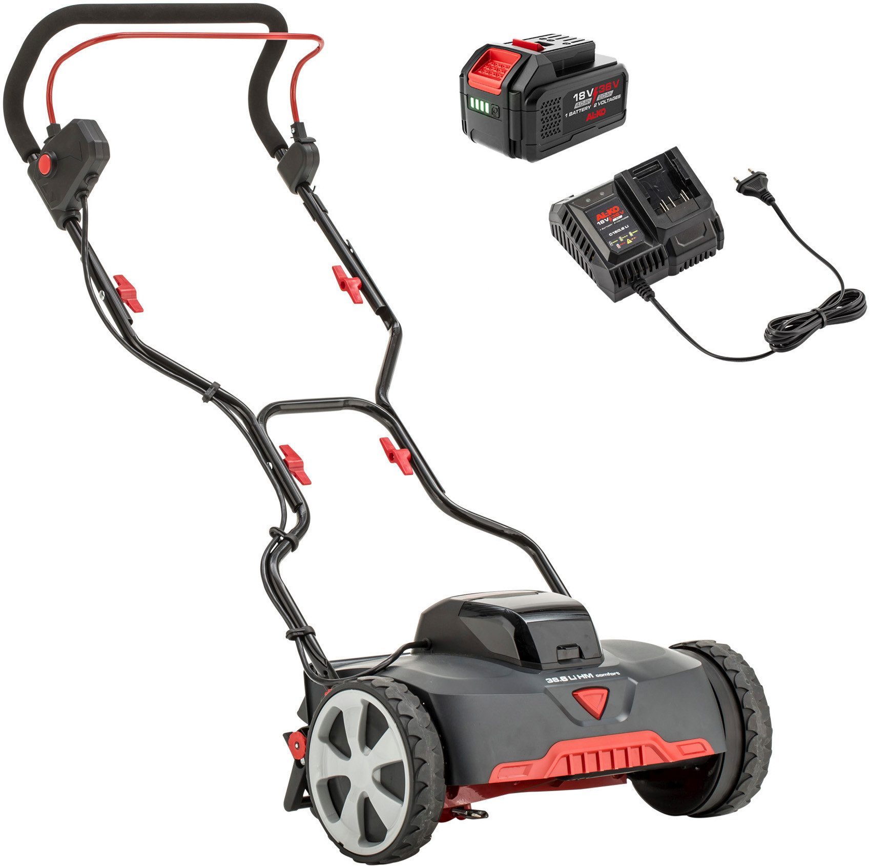 AL-KO Spindelmäher Razor Cut 38.6 Li HM Comfort SET, 38 cm Schnittbreite, (1x Akku (4,0 Ah/2,0 Ah) und Ladegerät inklusive)