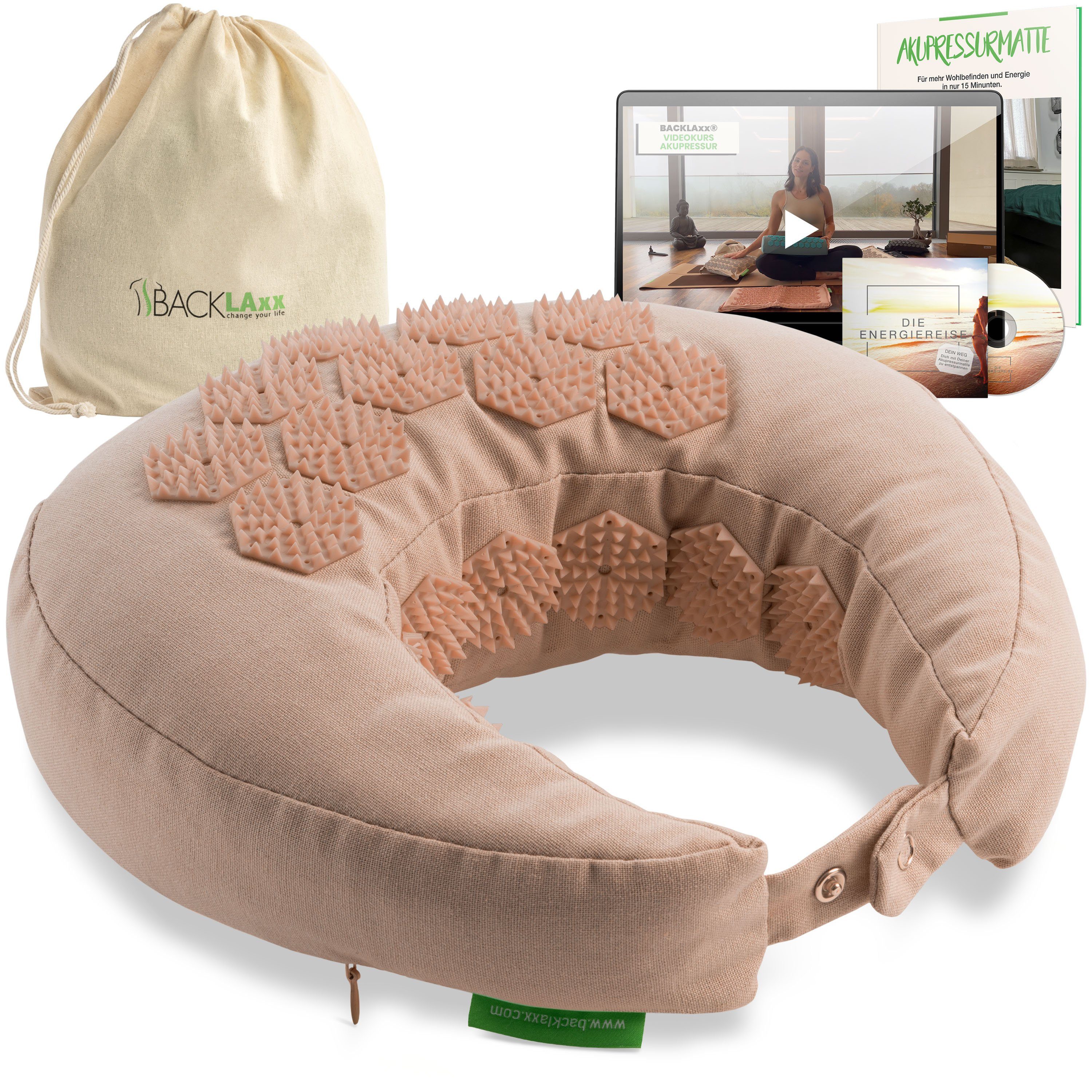 BACKLAxx® Nackenhörnchen Akupressur, Akupressur U Kissen günstig online kaufen