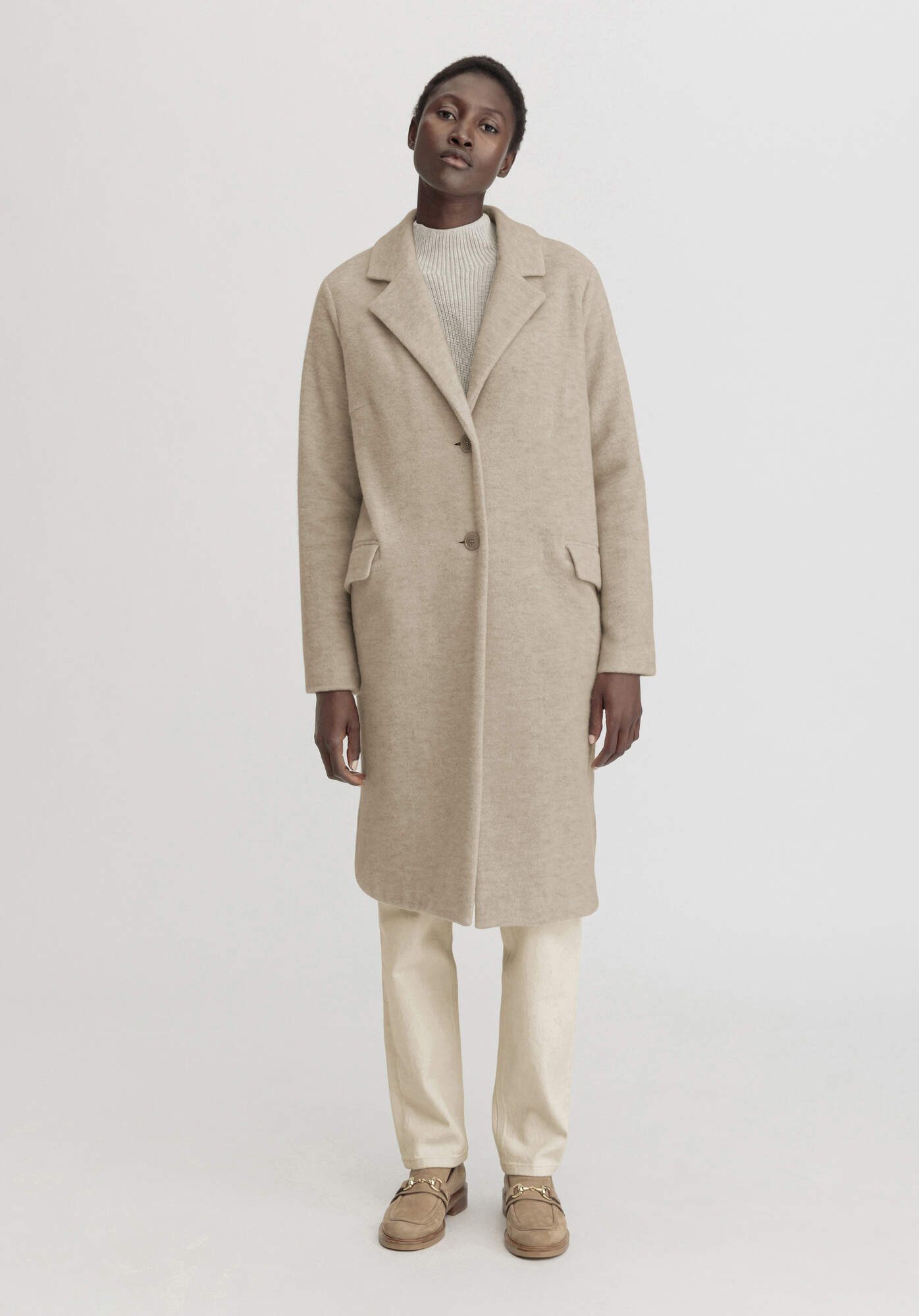 Hessnatur Wollmantel Wollfleece Regular aus Bio-Merinowolle mit (1-tlg) günstig online kaufen