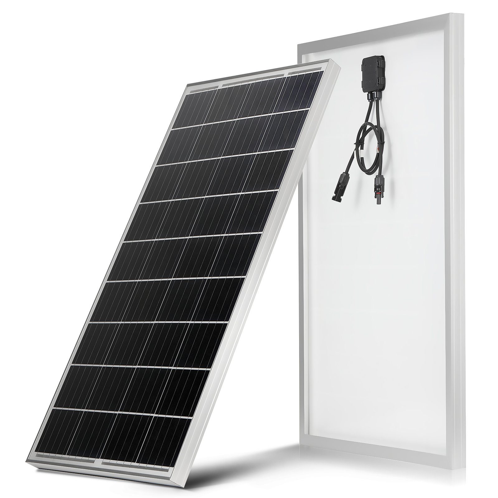 iscooter Solarmodul 100W Solarpanel Balkon, 150W Solarzelle zum Monokristallines Solarmodul IP67, von 18V Haus, Boot Wohnwagen, Laden Garten