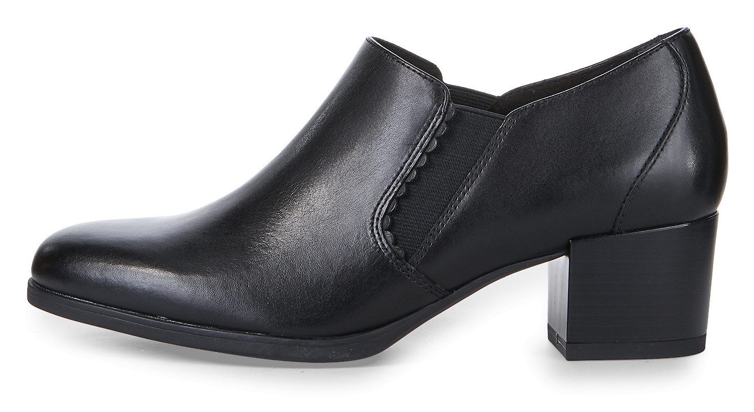 Tamaris Oceana Hochfrontpumps, Blockabsatz, Businessschuh, Schlupfschuh mit Stretcheinsätzen