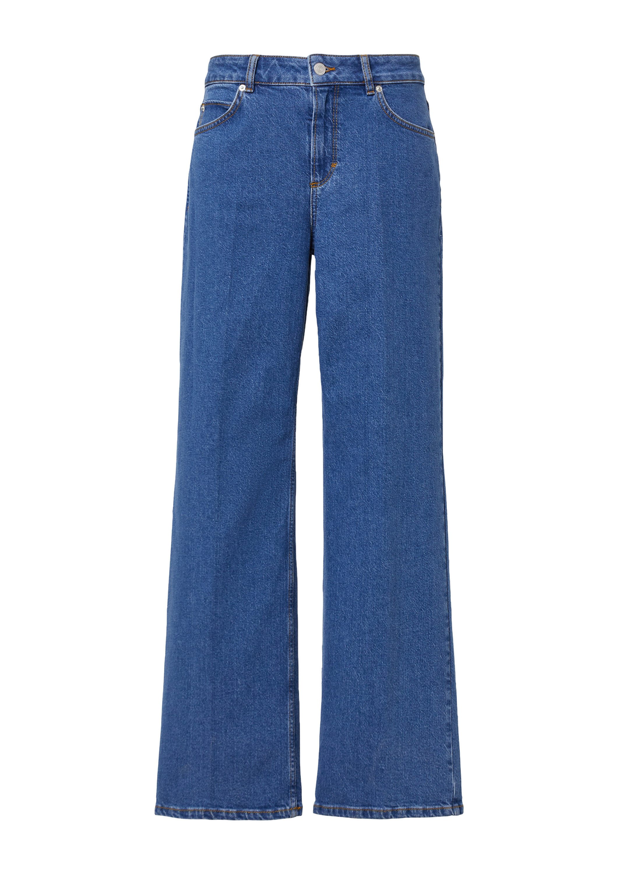 comma Weite Jeans Jeans-Hose Loose-Fit-Jeans mit hohem Bund