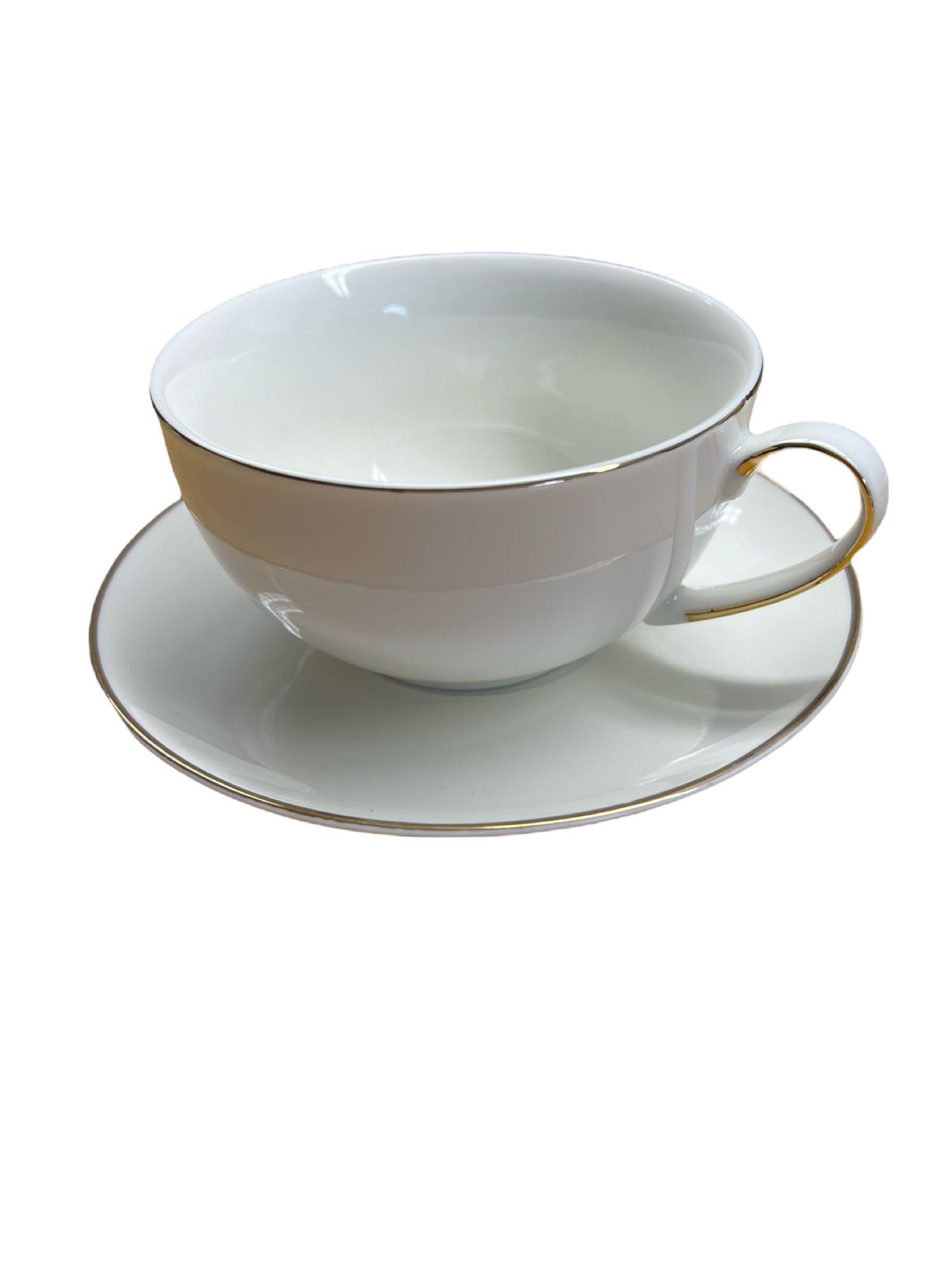 ZELLERFELD Teekanne Tassenset Teekanne aus und Kaffeekanne Untertasse Porzellan mit Tasse
