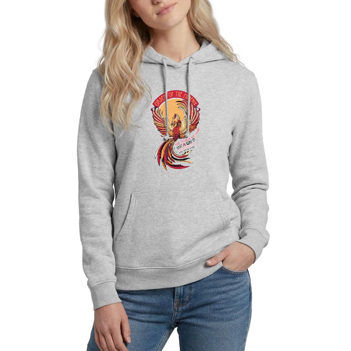 Spreadshirt Hoodie Harry Potter Phönix Fawkes Damen Hoodie (1-tlg)