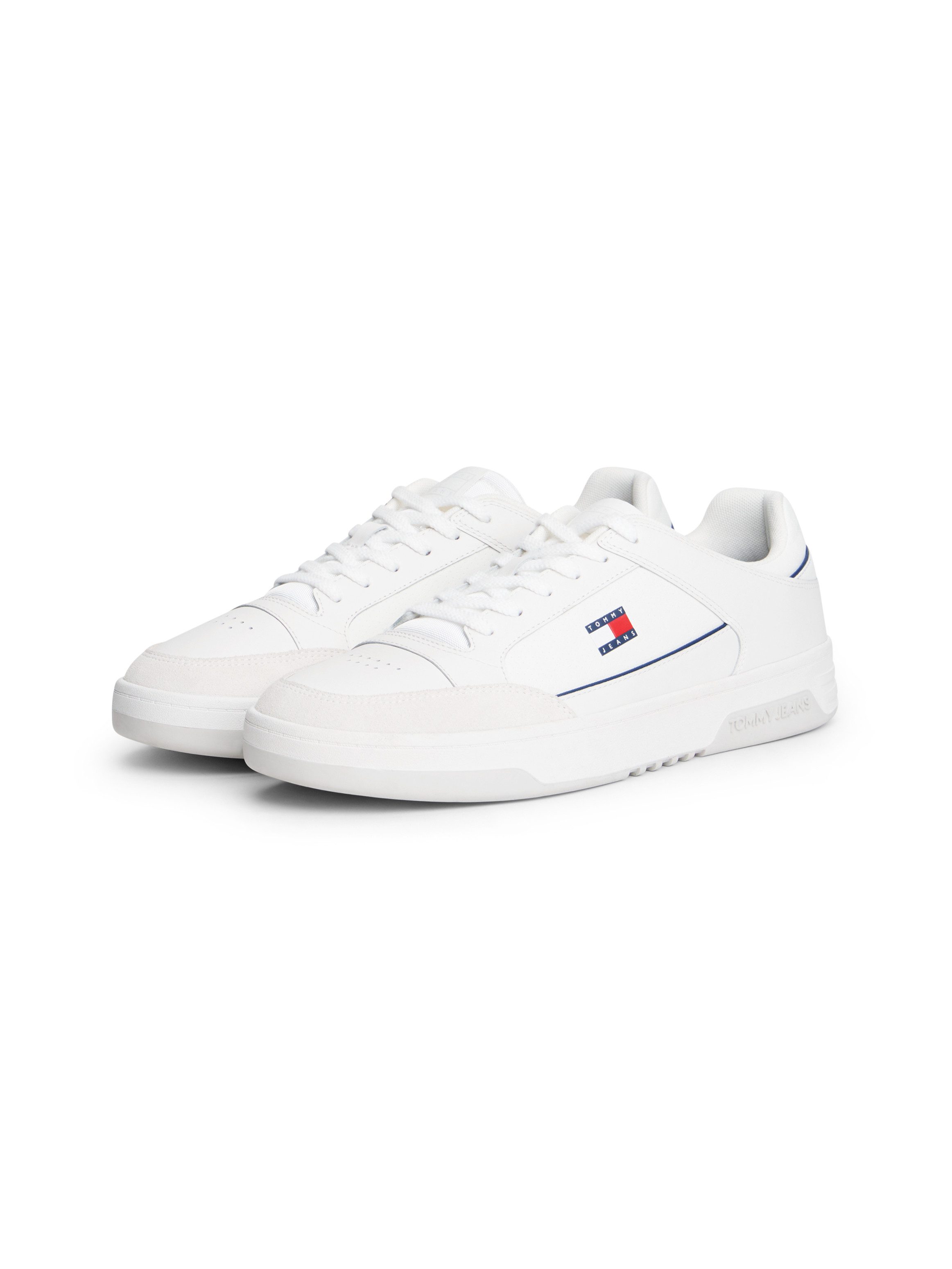 Tommy Jeans TOMMY JEANS PINPERF LTH BASKET Sneaker Freizeitschuh, Halbschuh, Schnürschuh mit farbiger Pasepellierung