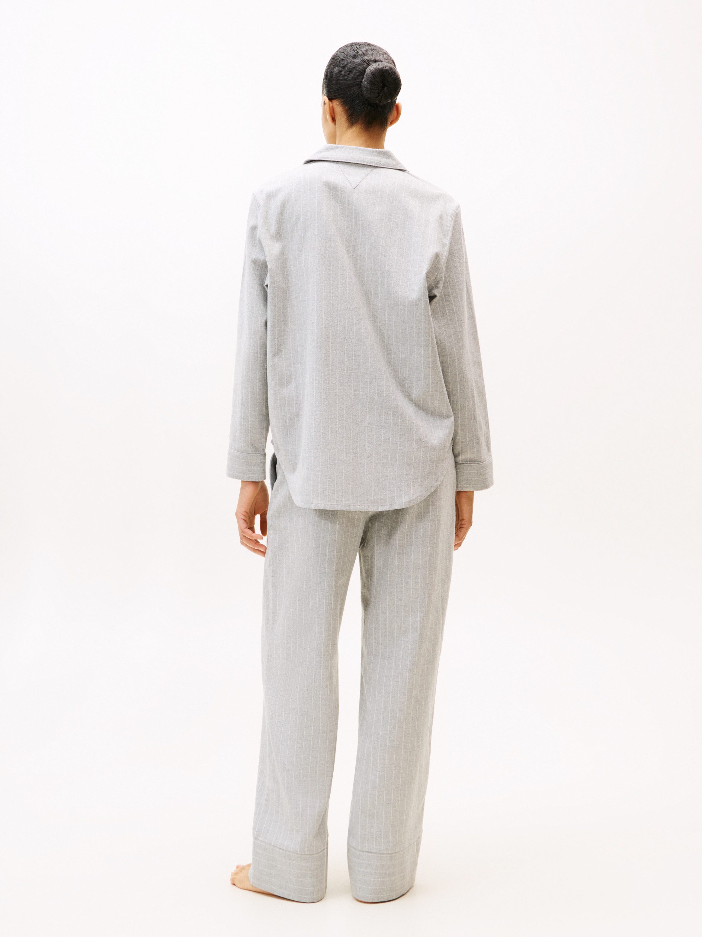 Tommy Hilfiger Underwear Pyjama (2 tlg) mit Fischgrät-Streifen, aus Flanell günstig online kaufen