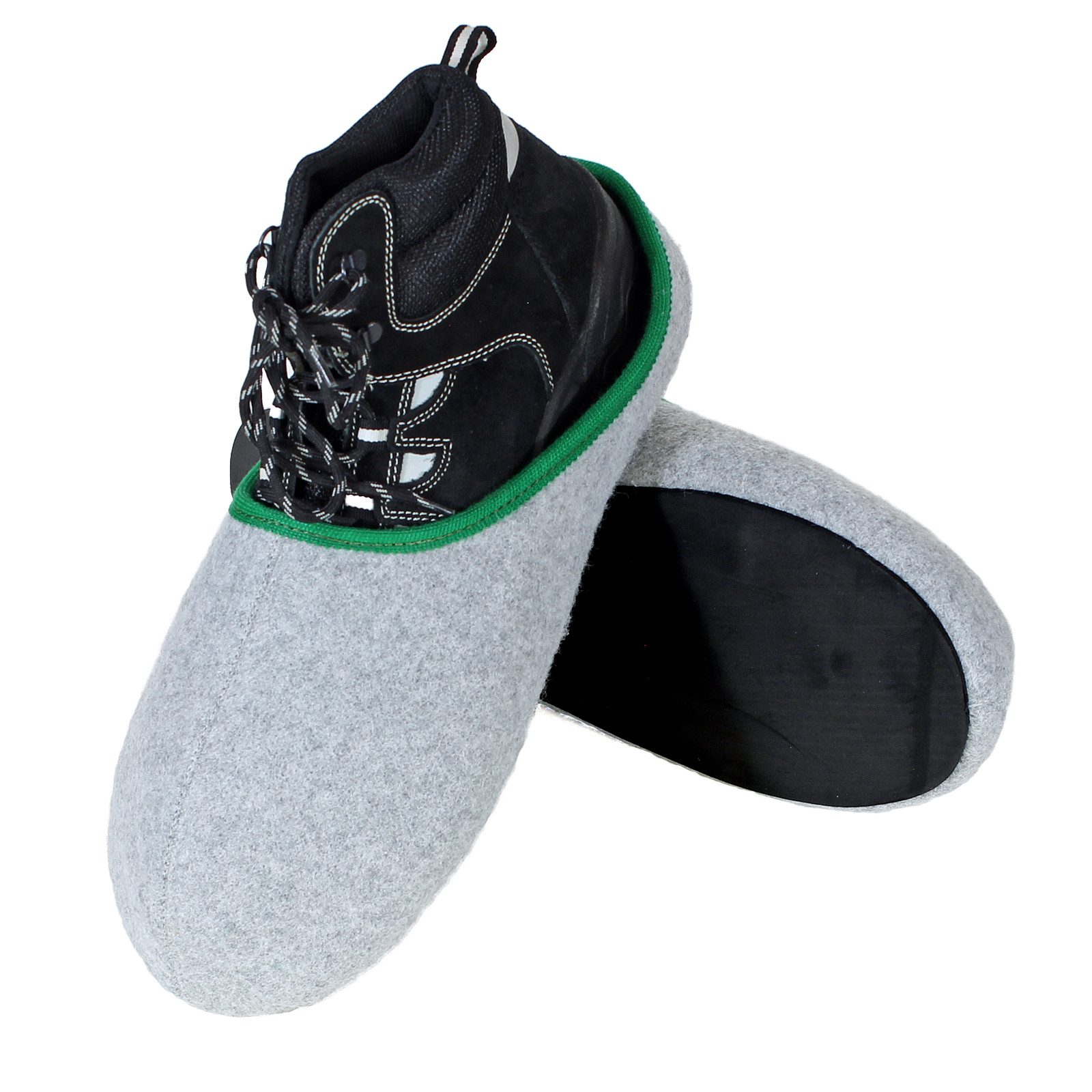 Pantoffelmann Handwerkerpantoffel Überpantoffel Arbeitsschuhe Herren Filz Überschuhe Pantoffel (1 Paar) Filzpantoffeln, Gästepantoffel besonders leicht