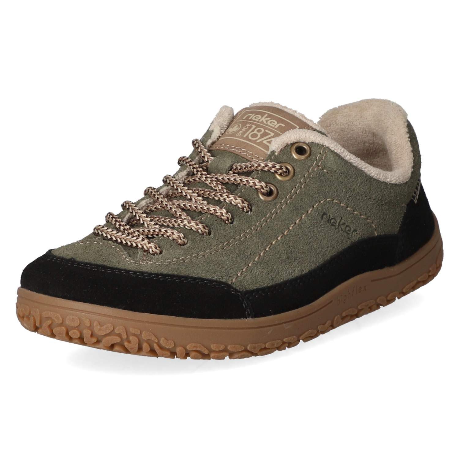 Rieker Rieker Sneaker Low 52303-54 Damen Rauleder green Schnürschuh – Bild 2 von 5