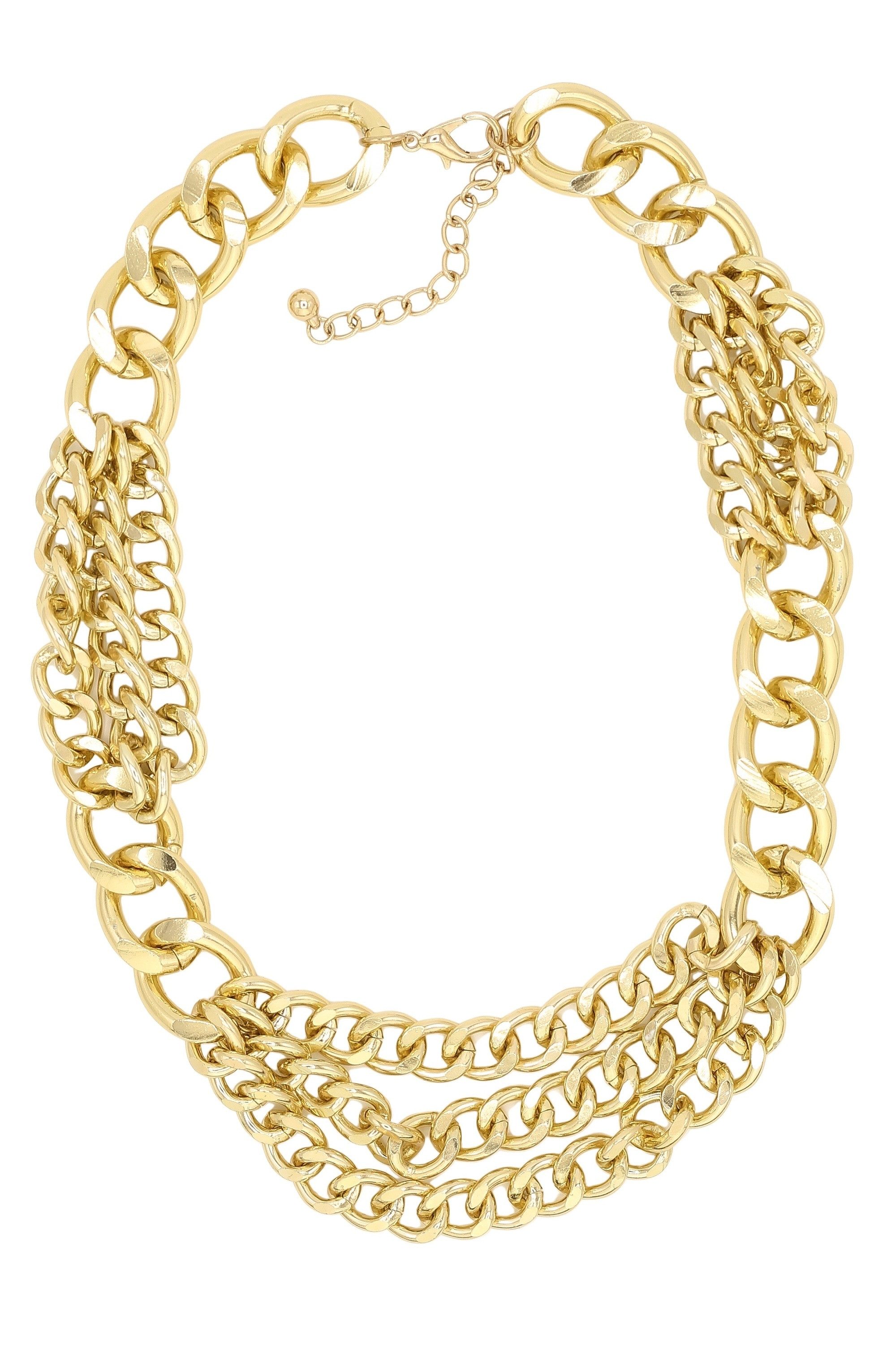 COLLEZIONE ALESSANDRO Kette mit Anhänger Edgy Glam, elegant-rockige Gliederkette aus Metall