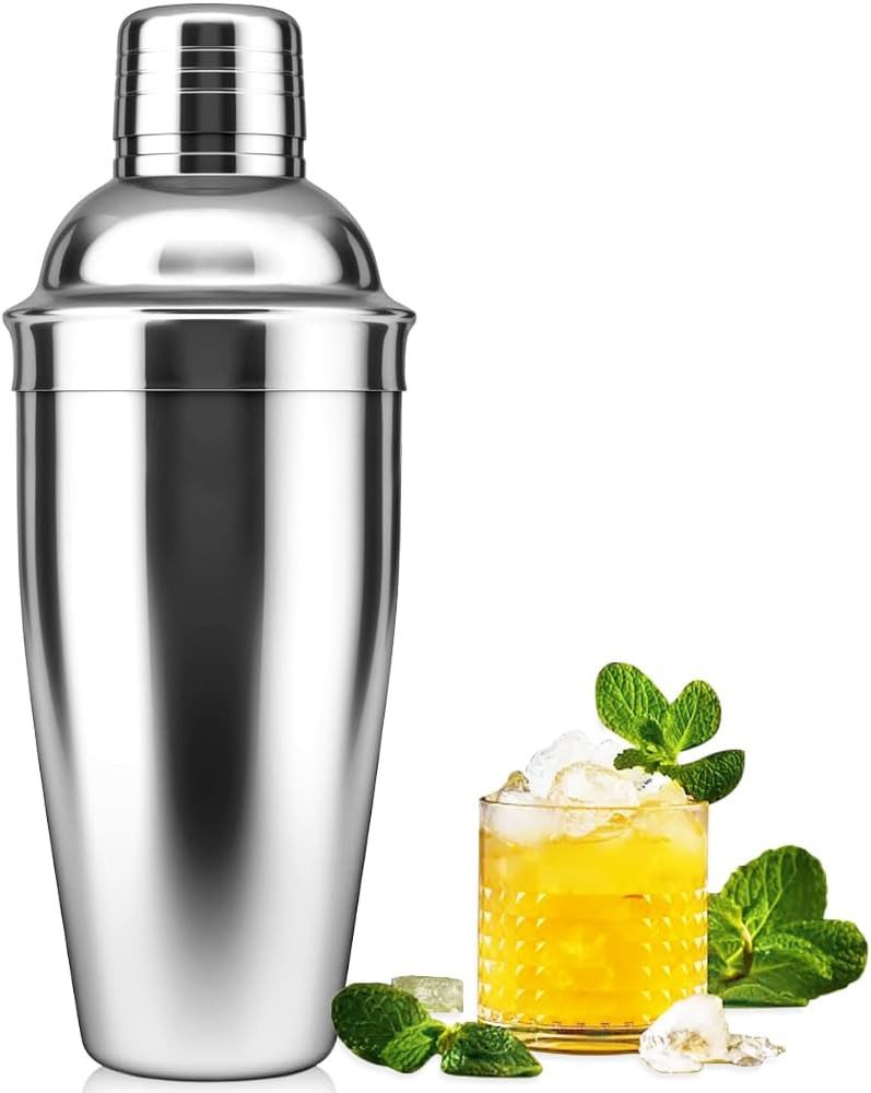FELIXLEO Cocktail-Set Cocktail Shaker Set 750ml Edelstahl mit Sieb, Messbecher ., (1-tlg)