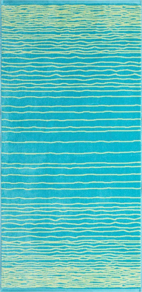 Egeria Strandtuch Ripples, Velours (1-St), Velours mit Streifen, antibakteriell beschichtet, 100 % Baumwolle