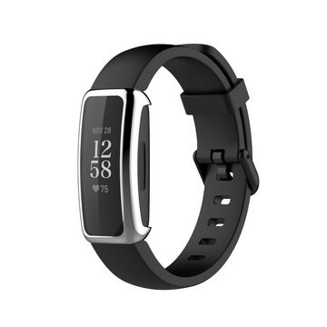 Wigento Smartwatch-Hülle Full Coverage Electroplating TPU Watch Case Silber für Fitbit Inspire3