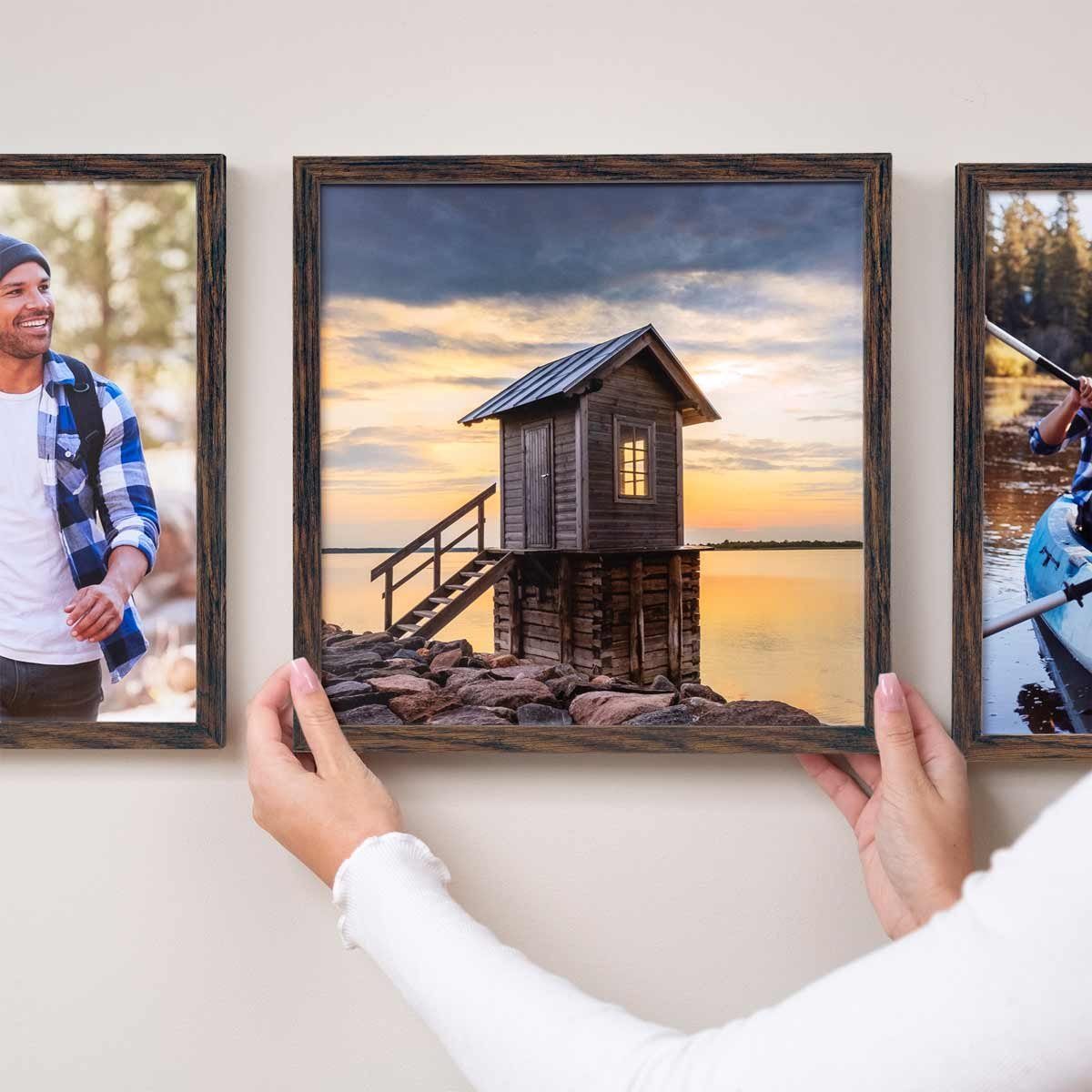 PHOTOLINI Bilderrahmen Poster-Einzelrahmen Modern Schmal günstig online kaufen
