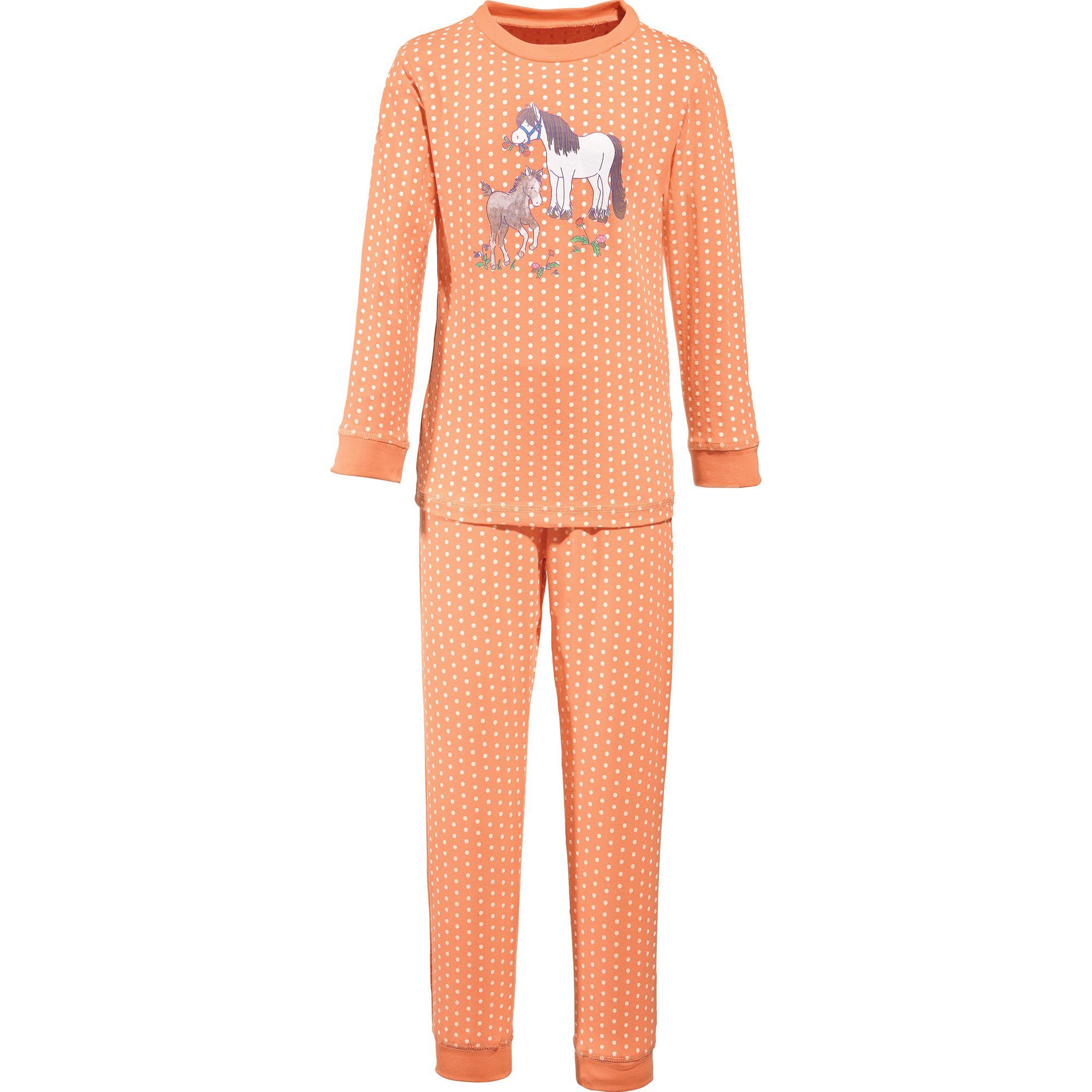 Erwin Müller Pyjama Mädchen-Wäsche-Set 6-teilig Single-Jersey Punkte/Tiermotive: Pferd