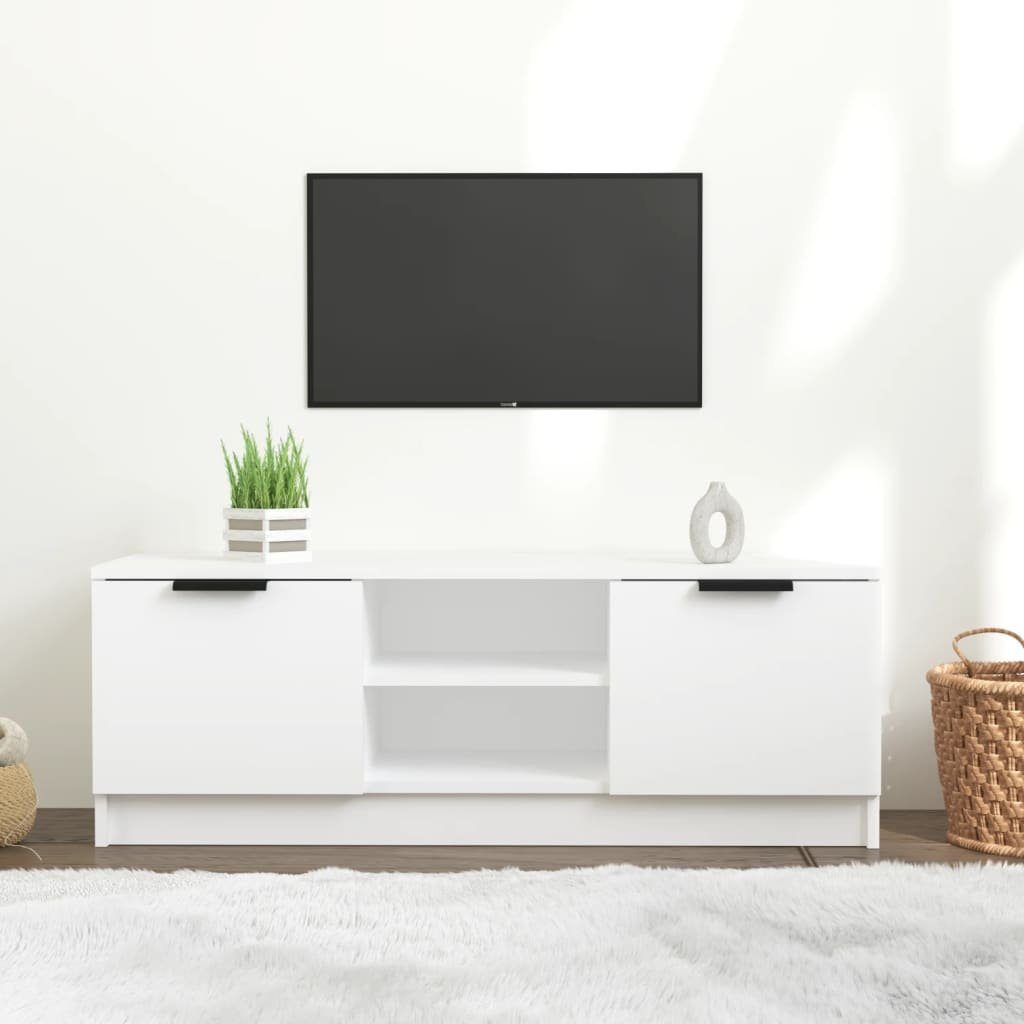 furnicato TV-Schrank Weiß 102x35x36,5 cm Holzwerkstoff | TV-Schränke