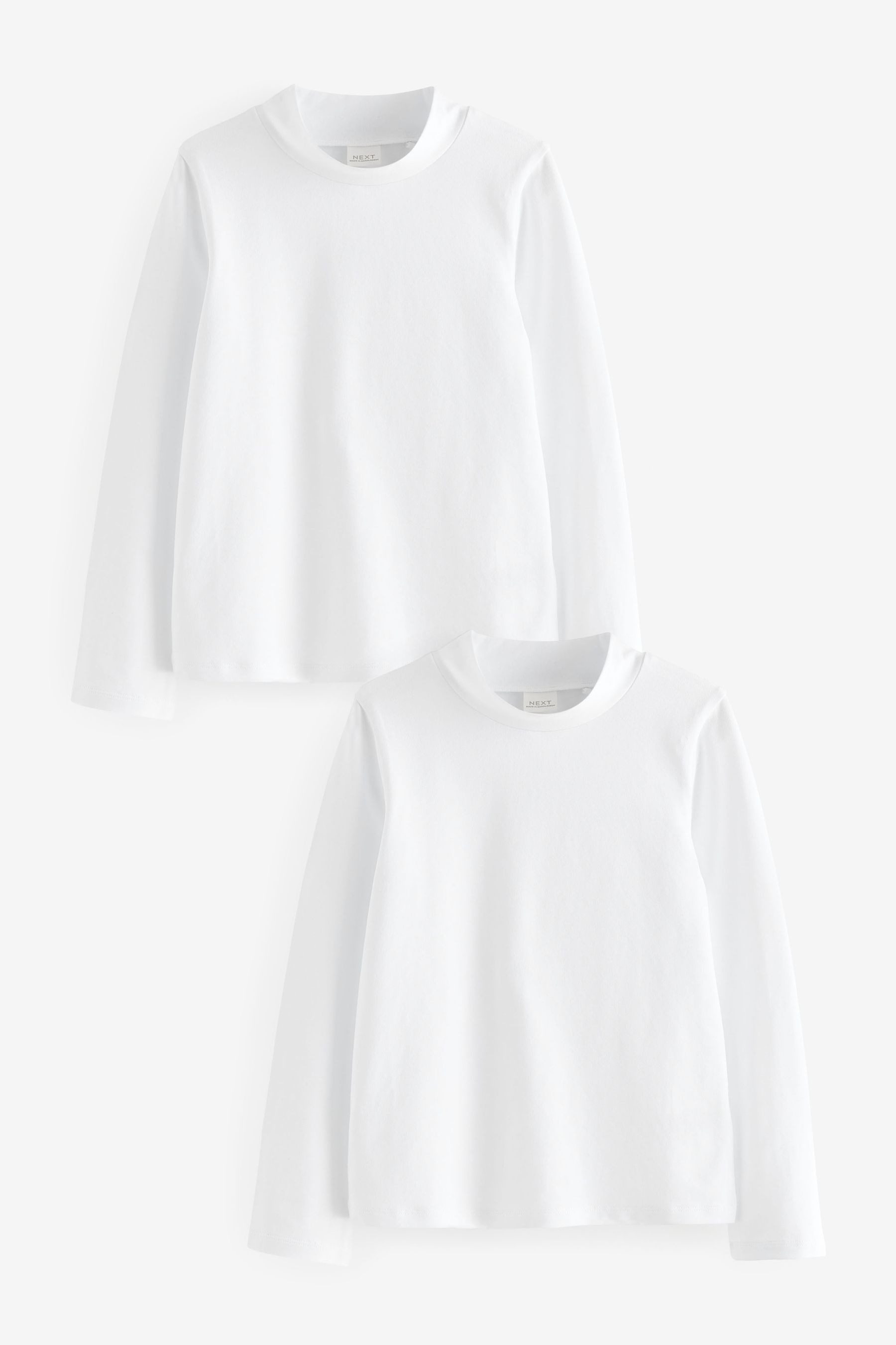 Langarmshirt Rollkragenpullover aus Baumwollstretch im 2er-Pack
