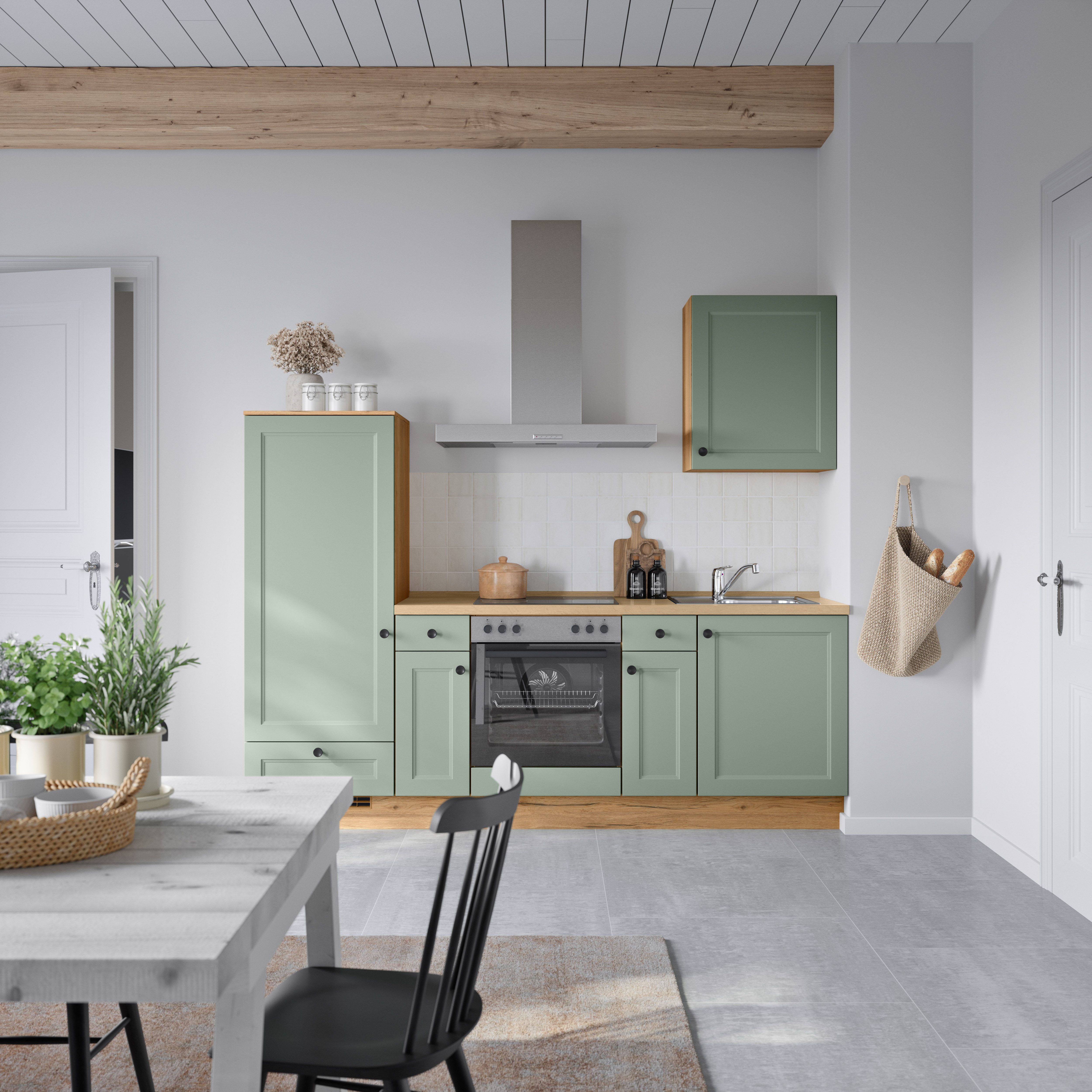 nobilia® Küchenzeile "Cascada I", NEU: individuell anpassbar mit gratis Profi-Beratung, vormontiert, Breite 240 cm, Ausrichtung wählbar, wahlw. mit E-Geräten