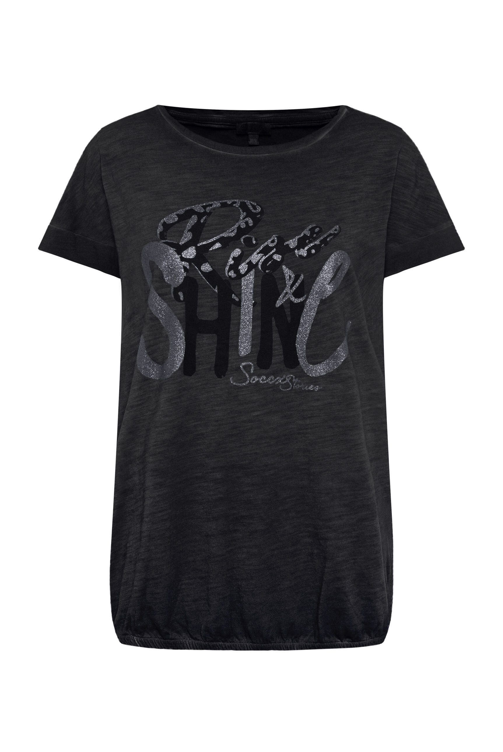 SOCCX Rundhalsshirt, mit Gummizug im Saum günstig online kaufen